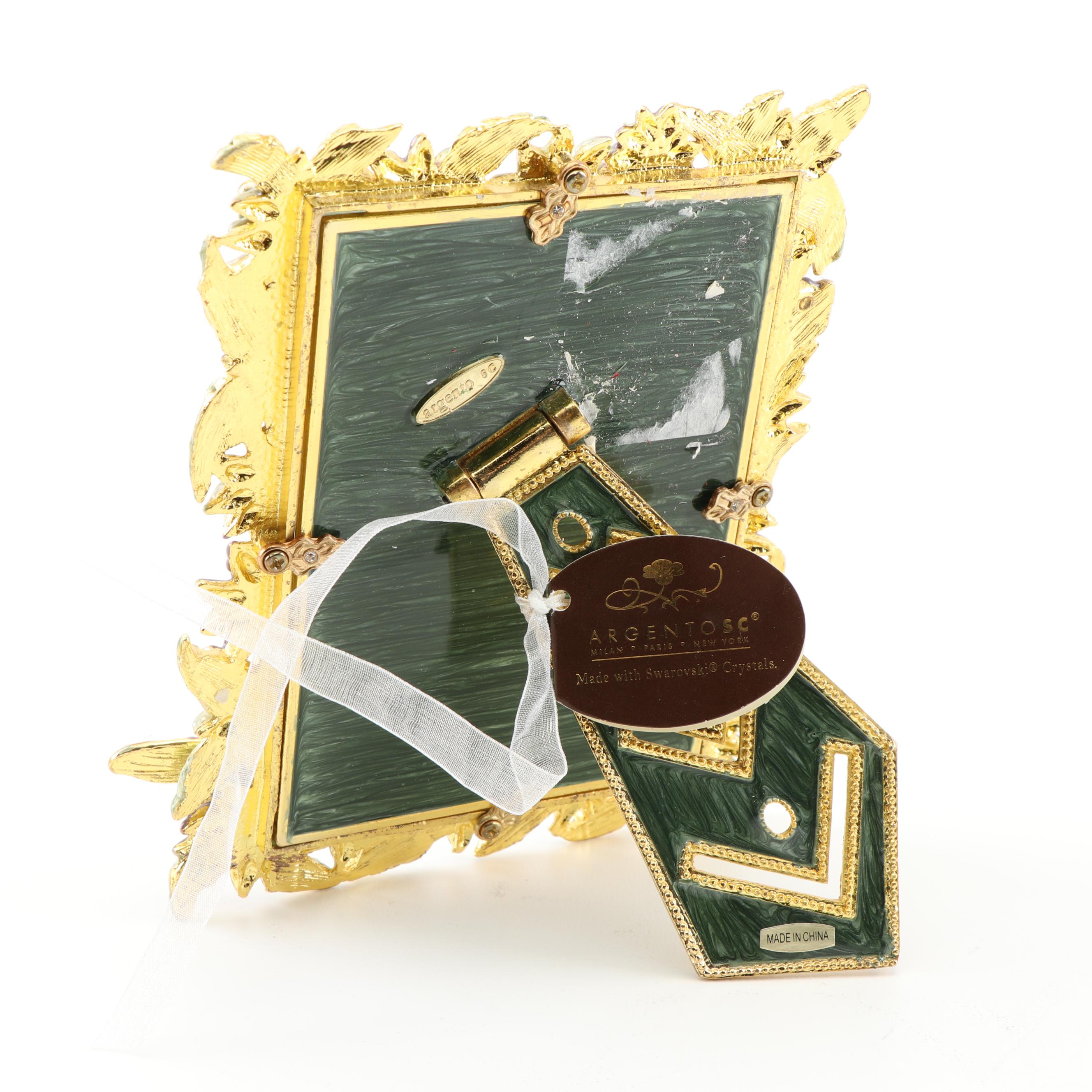 Argento SC Enamel Picture Frames With Swarovski Crystals EBTH