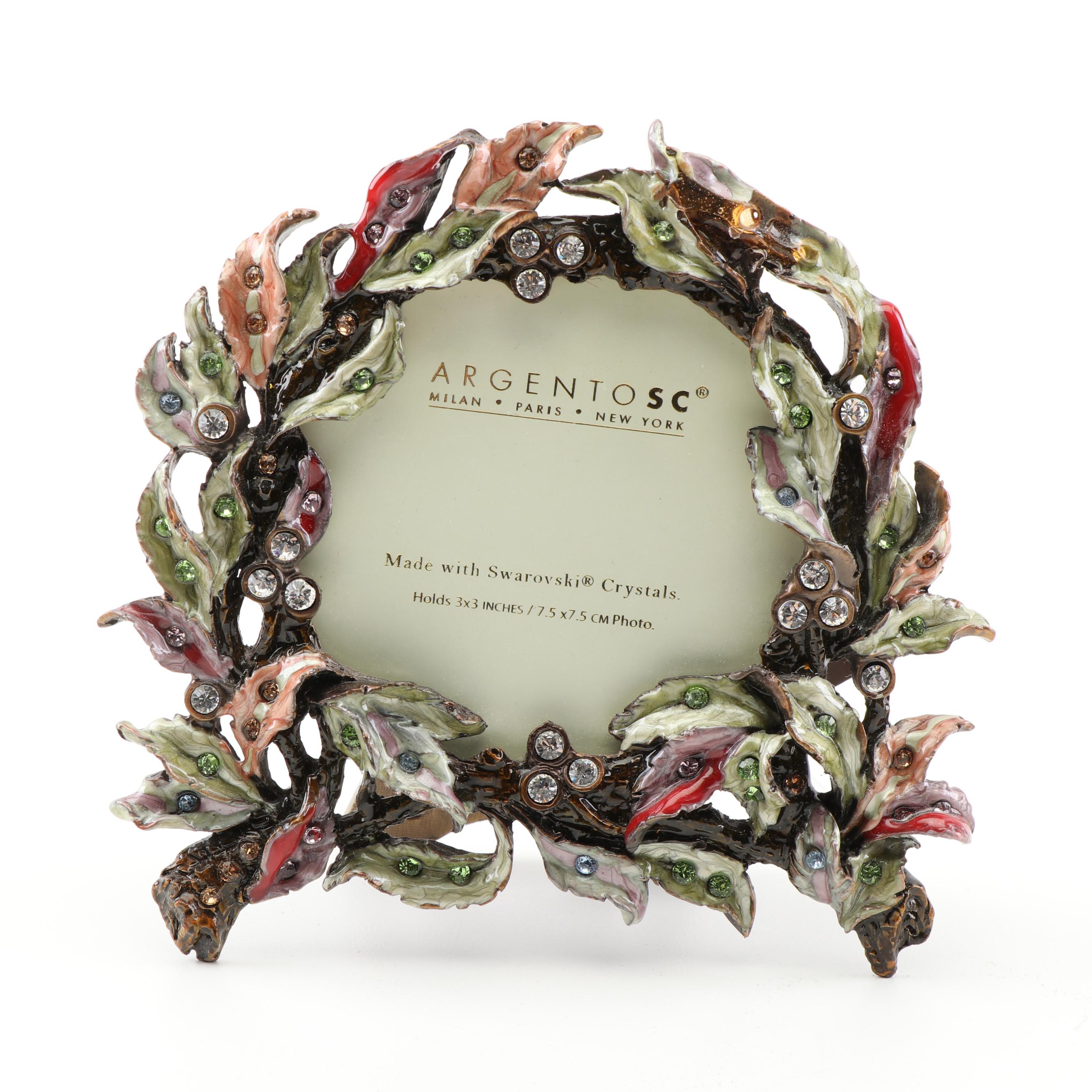 Argento SC Enamel Picture Frames With Swarovski Crystals EBTH