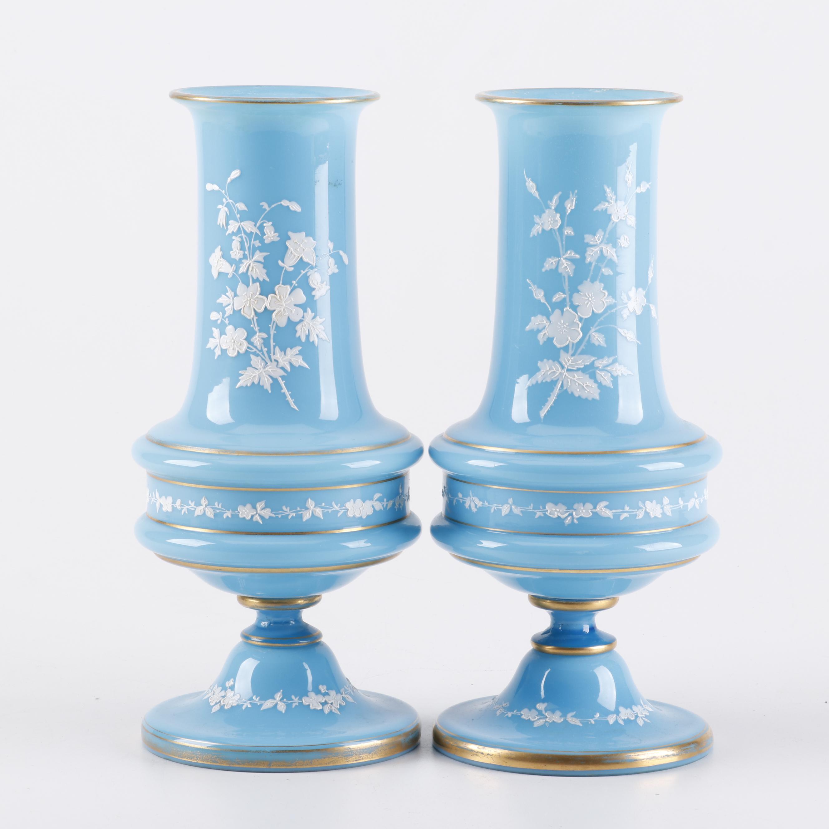 Victorian Bristol Glass Vases EBTH