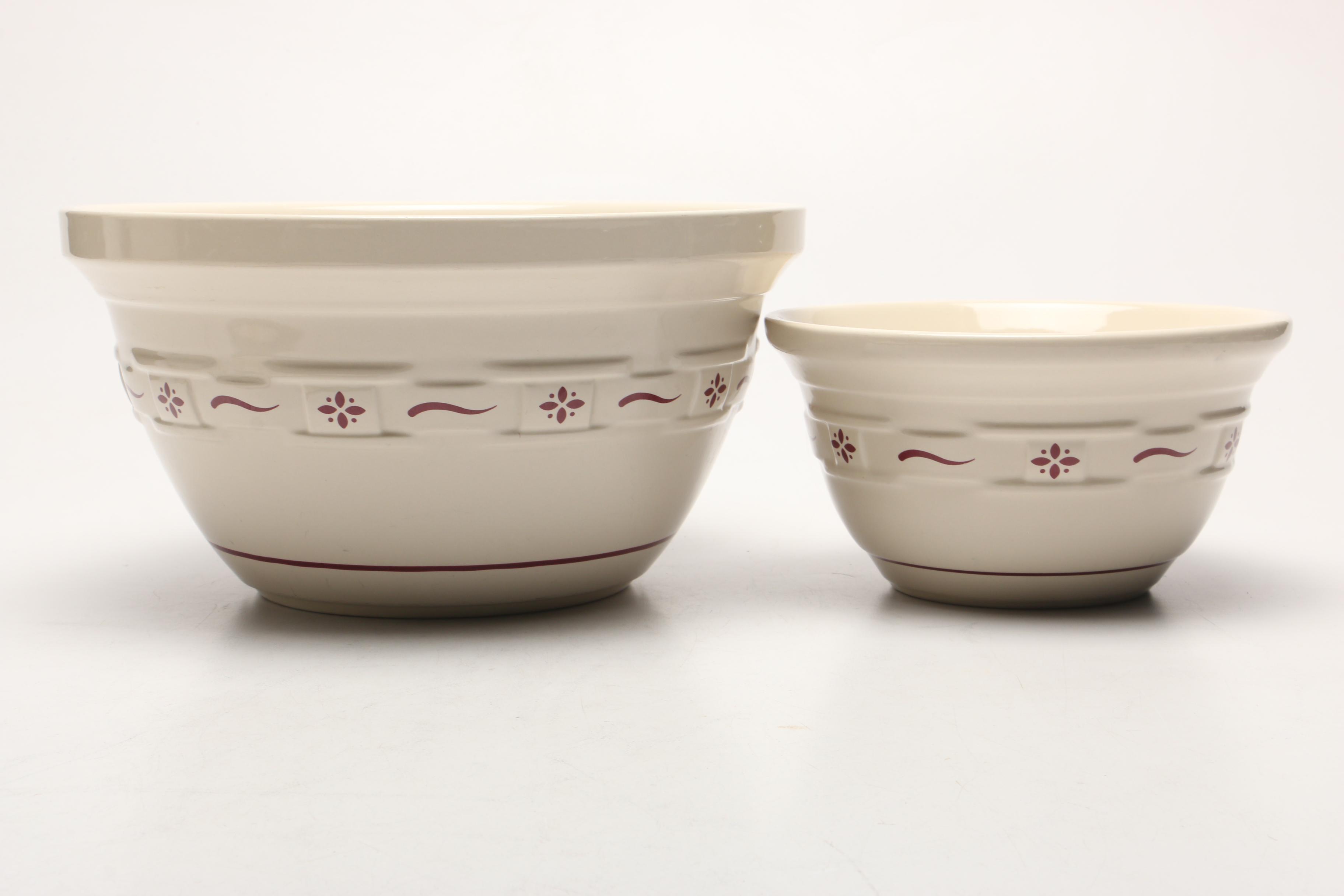 Longaberger Mixing Bowls and Superior Hall Dinnerware EBTH