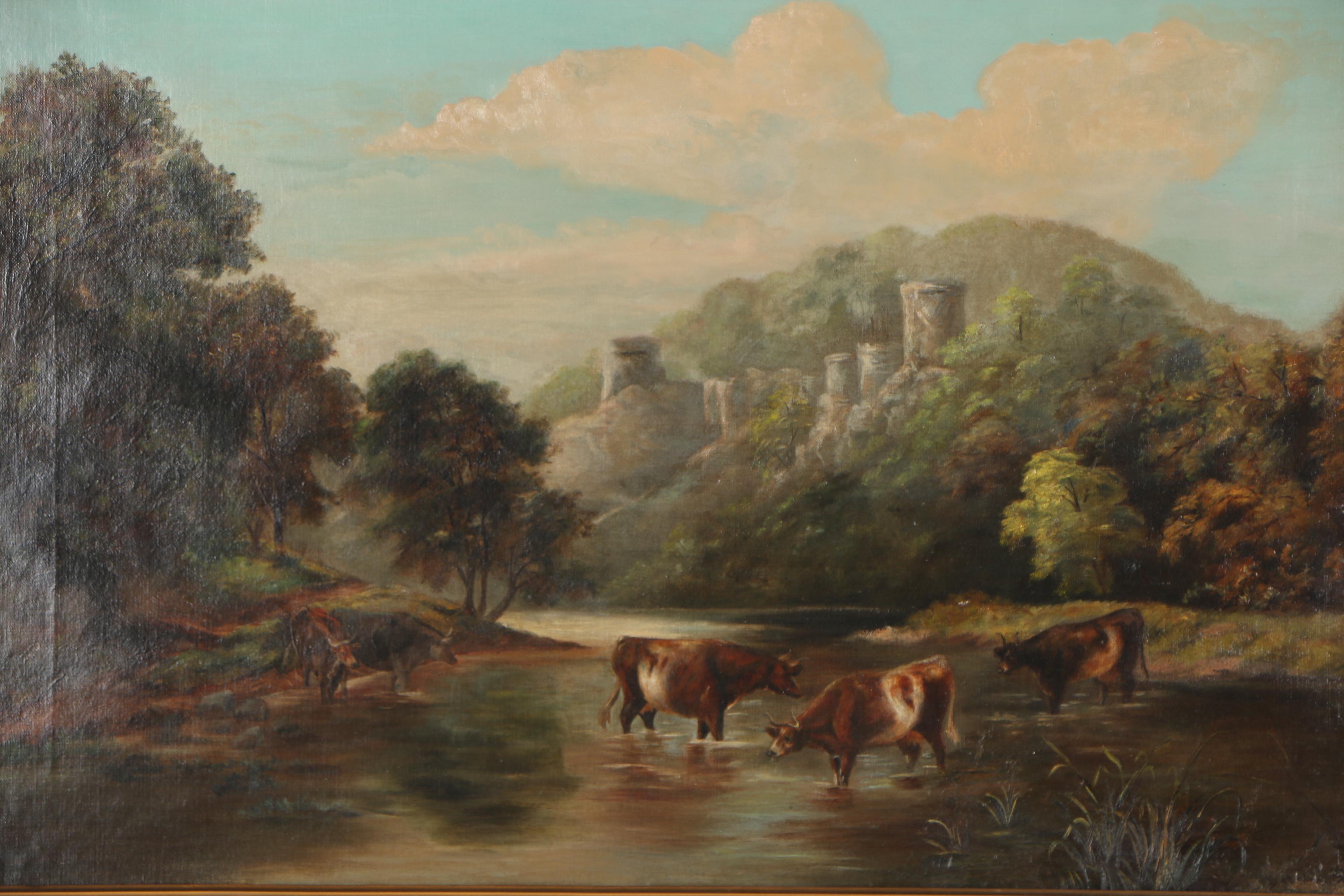 19th Century Pastoral Landscape Oil Painting EBTH   1551274028219 933e01e8be36071cd84a311416bc76897841388f872afcde056241f010eed87d.JPG