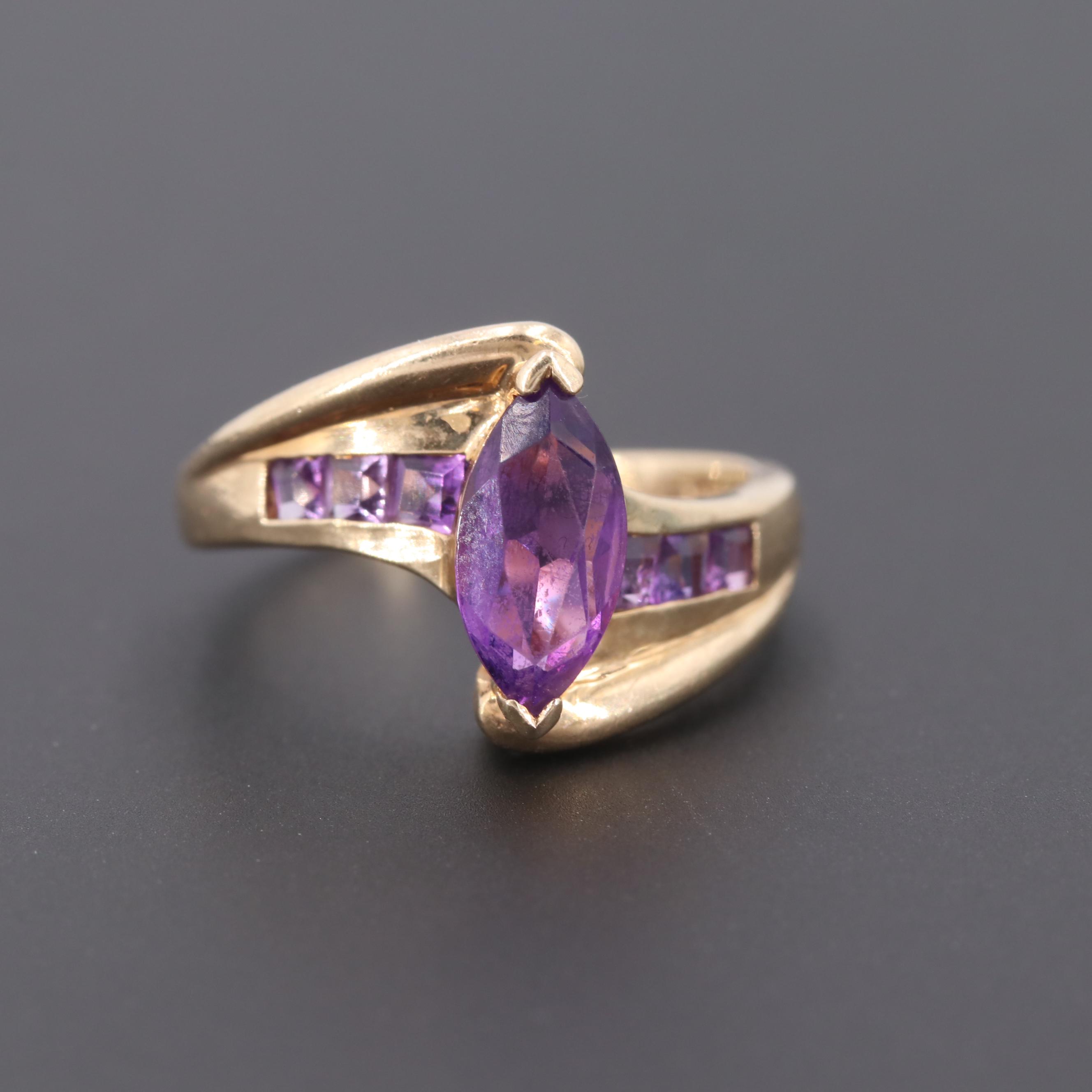 10k amethyst ring
