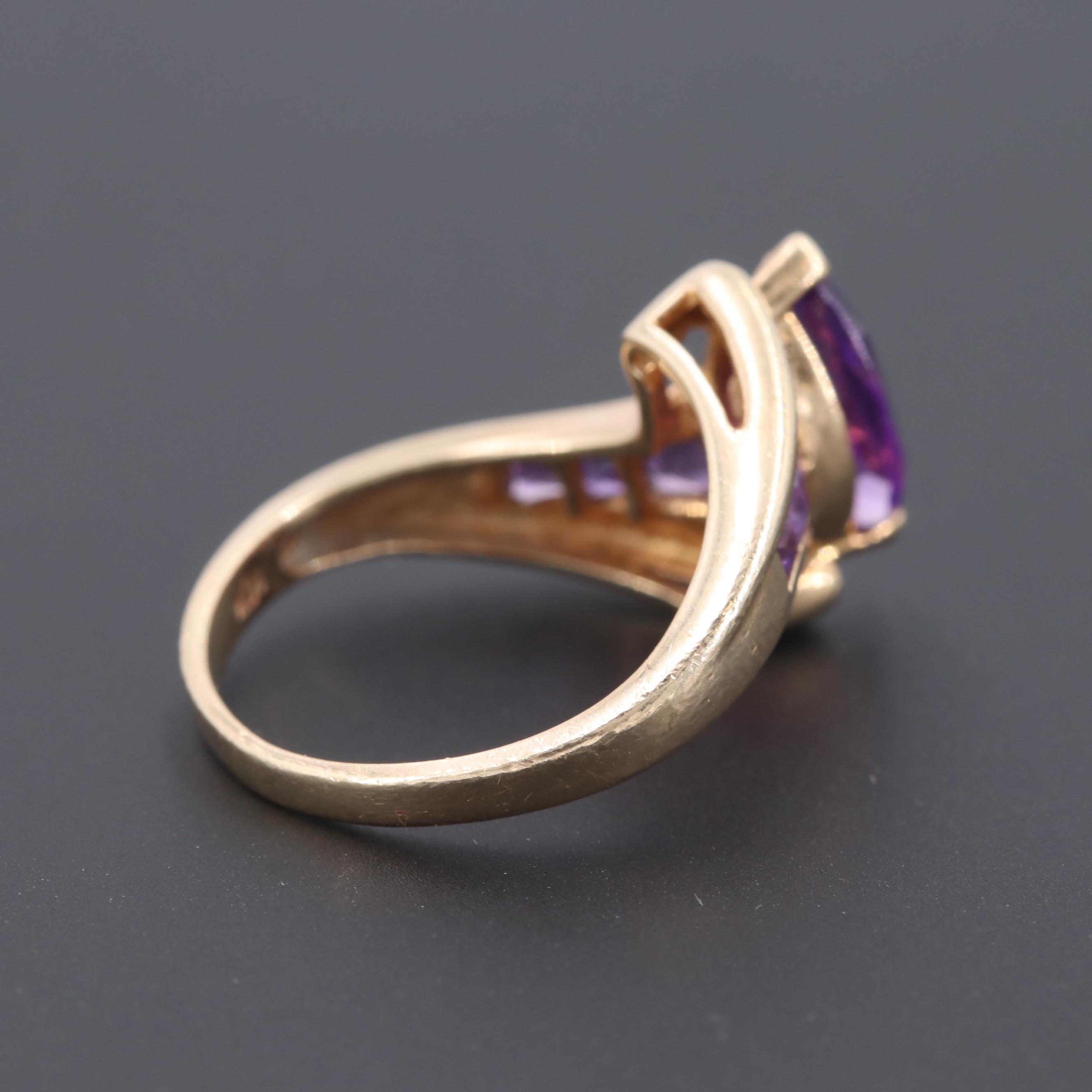10k amethyst ring