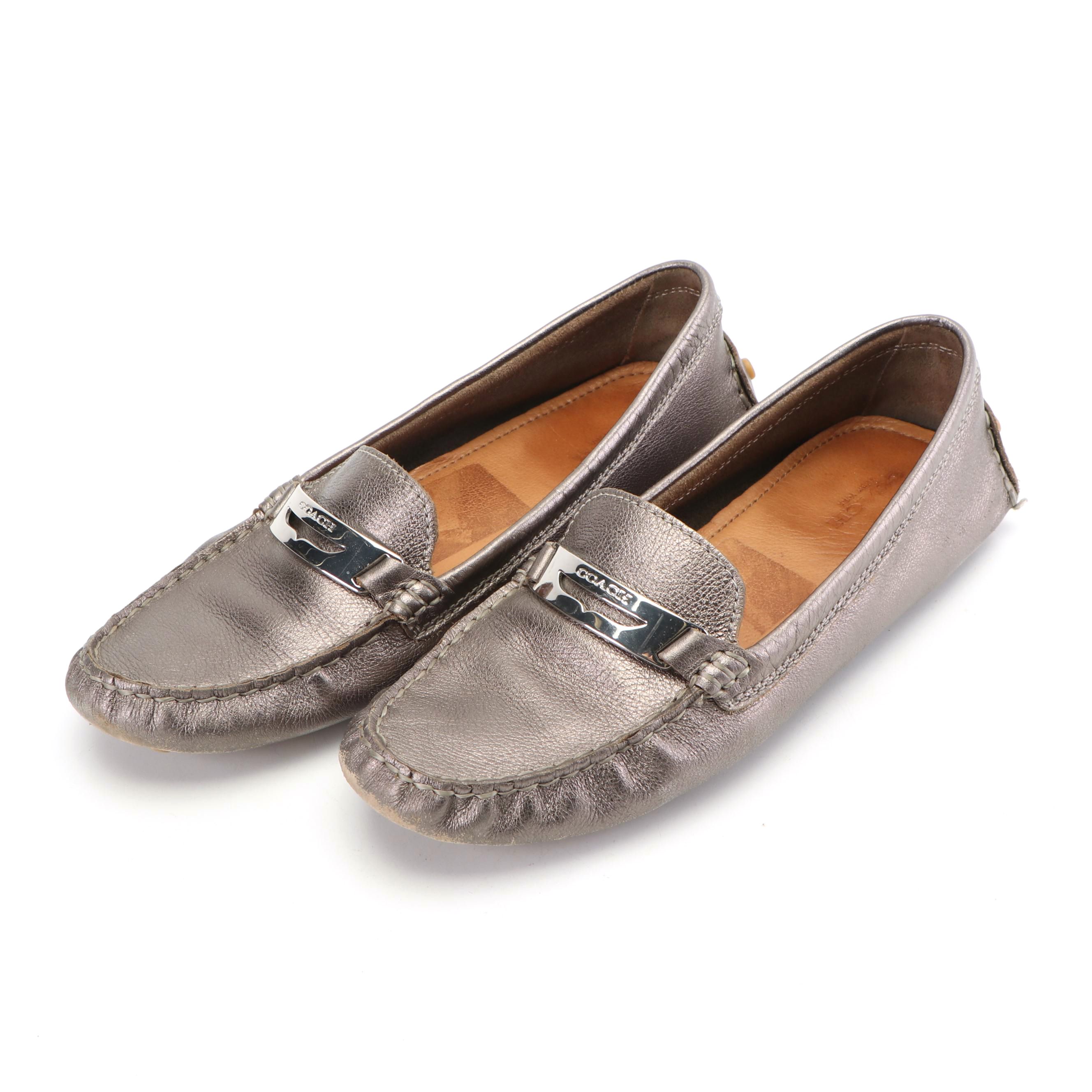 coach pewter loafers