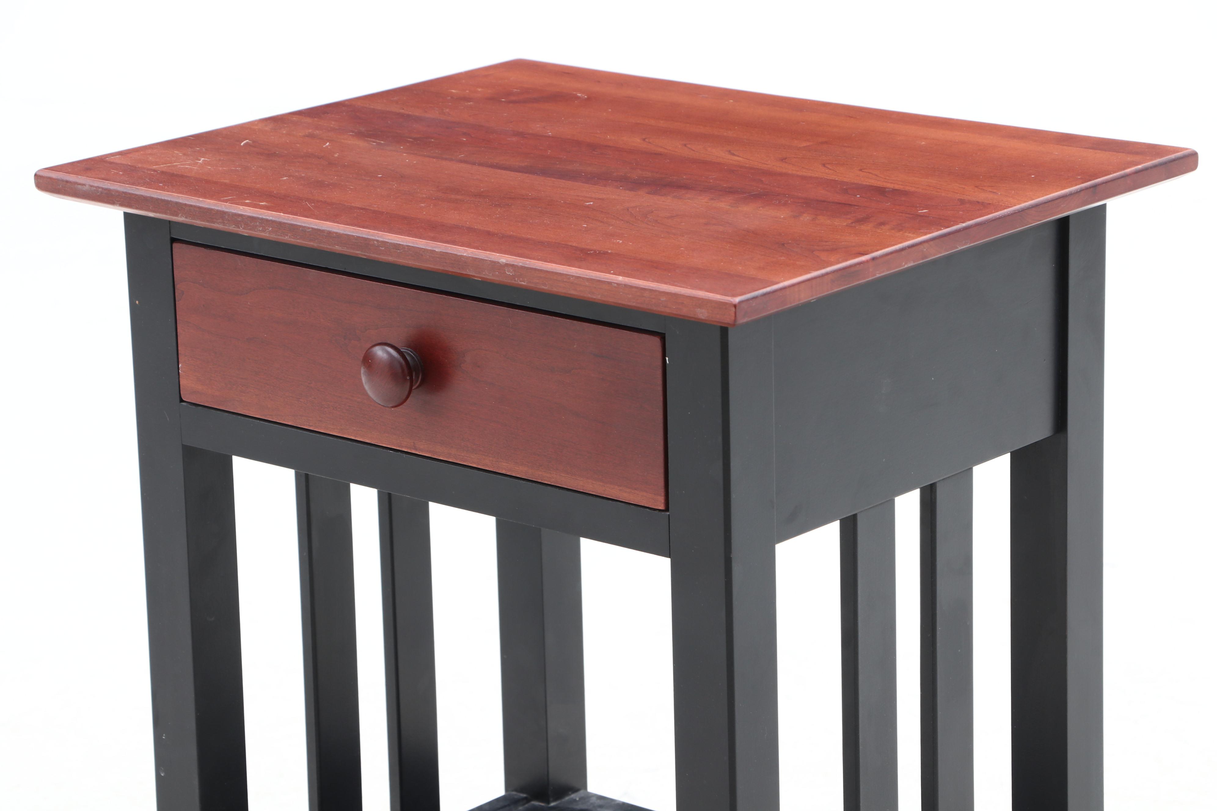 Mission Style Ethan Allen Painted Cherry Accent Table in Green EBTH