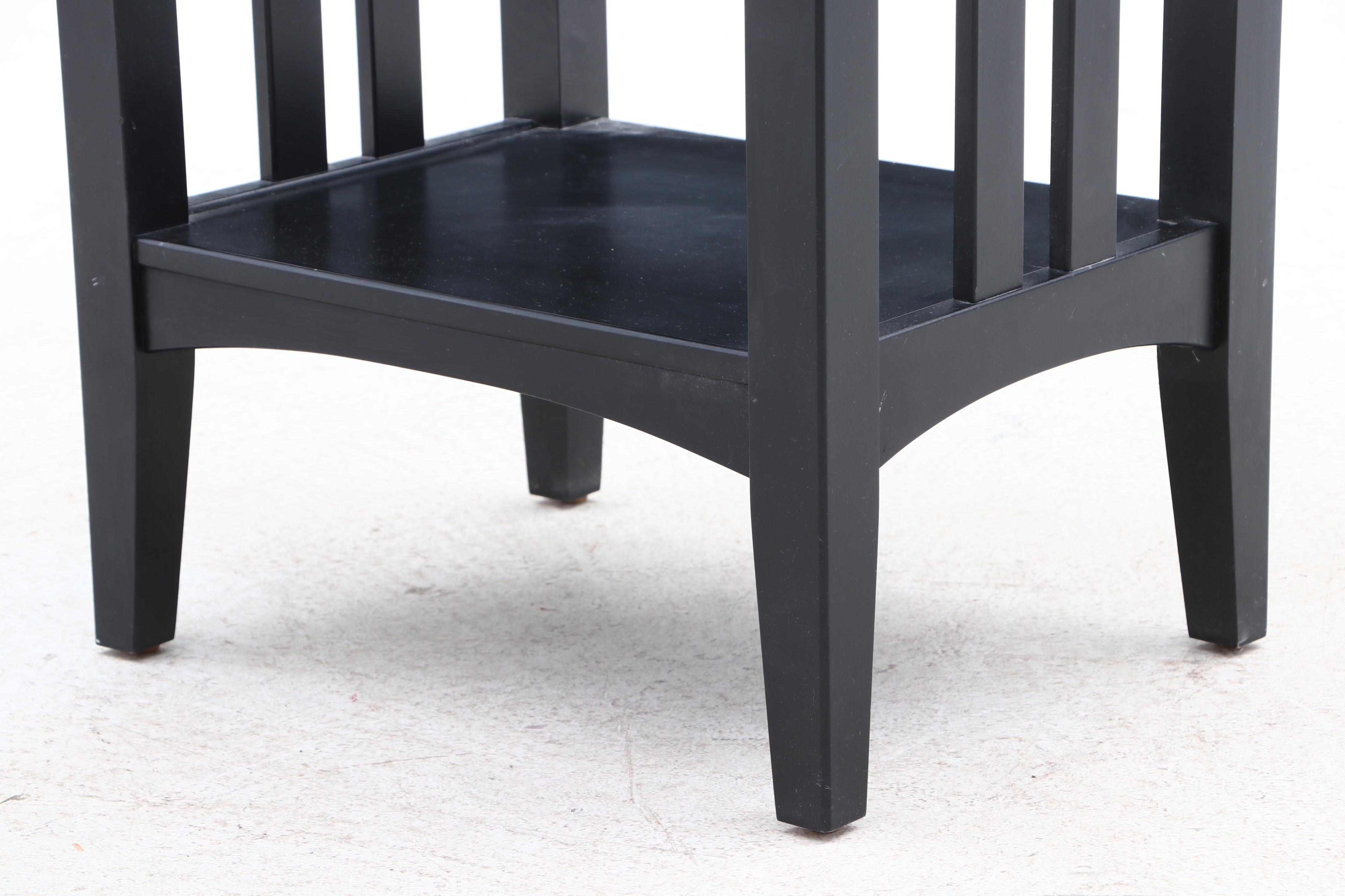 Mission Style Ethan Allen Painted Cherry Accent Table in Green EBTH