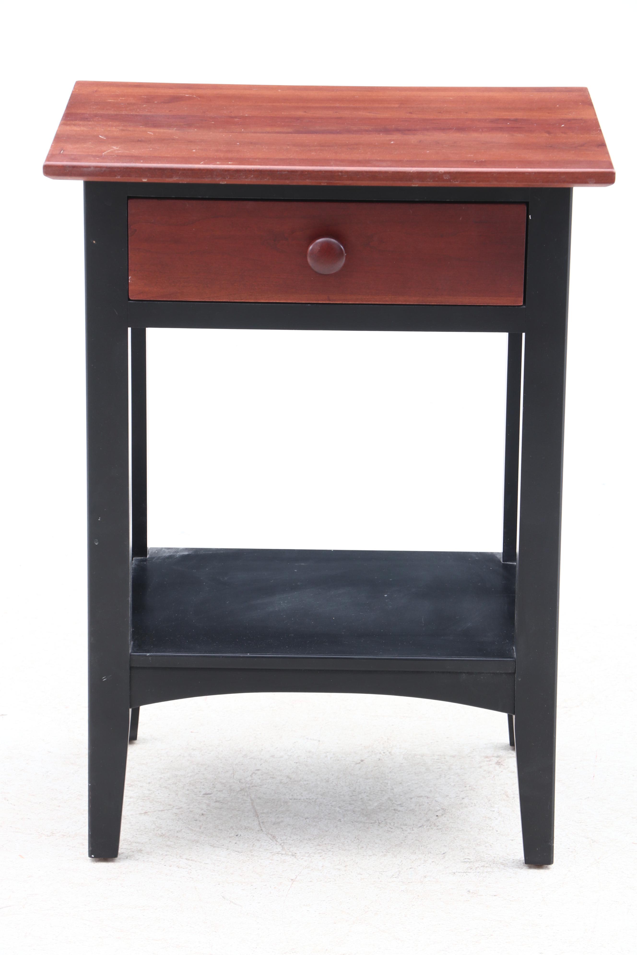 Mission Style Ethan Allen Painted Cherry Accent Table in Green EBTH