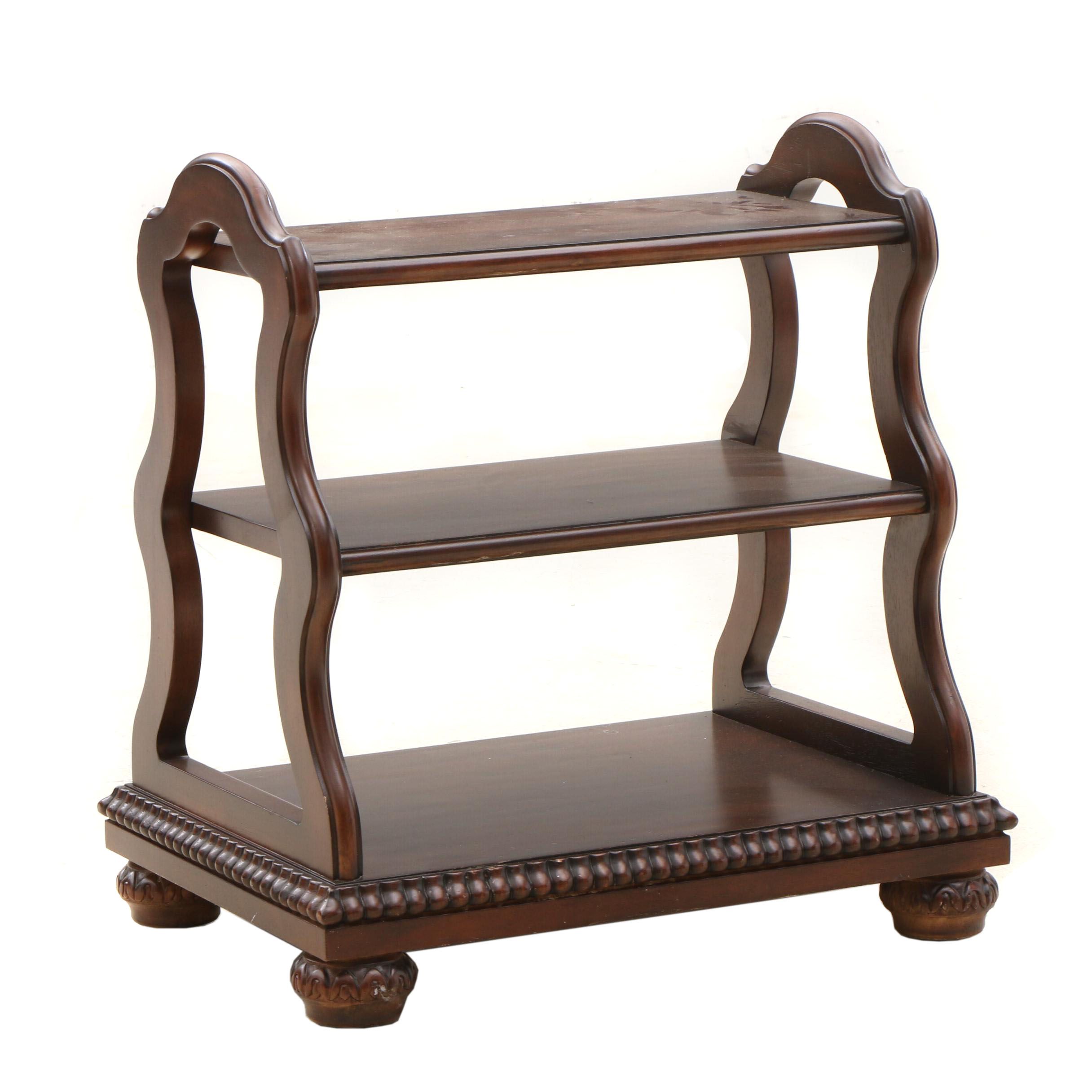 Rococo Revival Style Mahogany Shelving Unit By Bernhardt Furniture