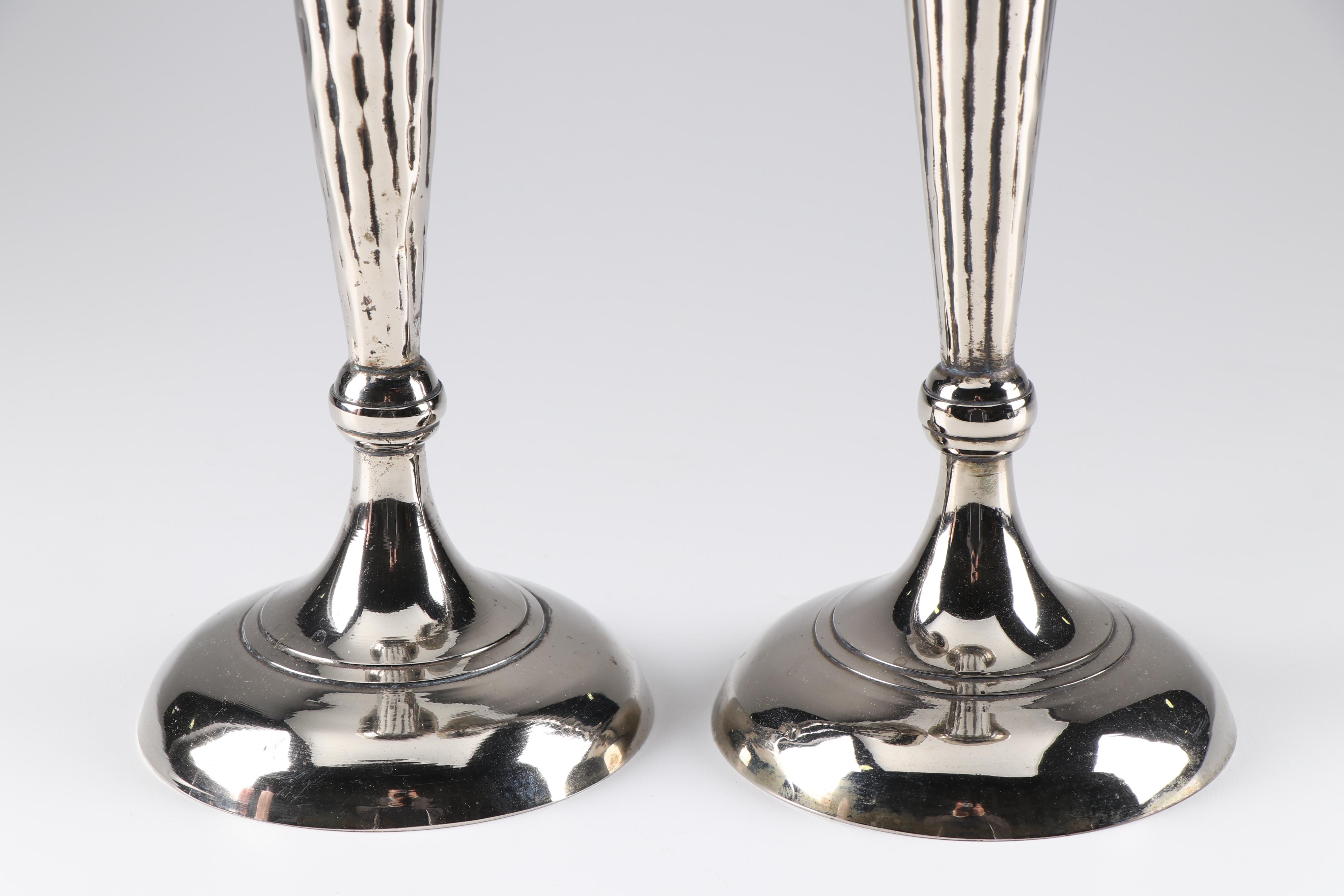 Silver Plate Large Wedding Trumpet Vases EBTH