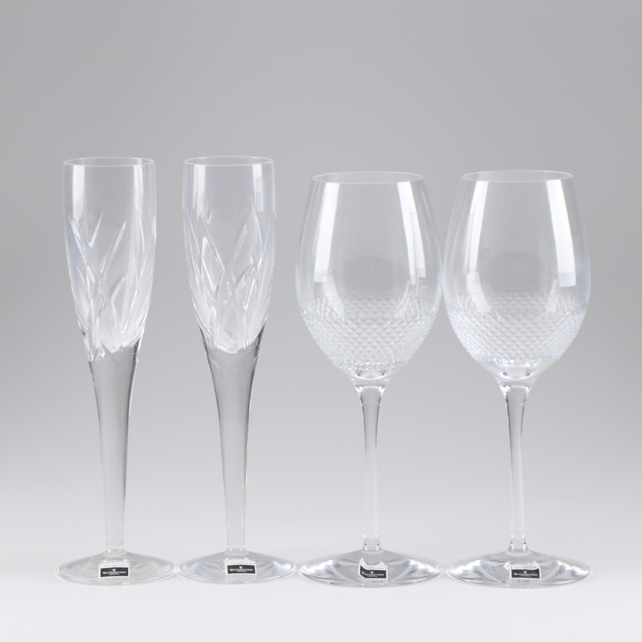 John Rocha for Waterford "Lume" Red Wine Glasses and "Signature" Flutes