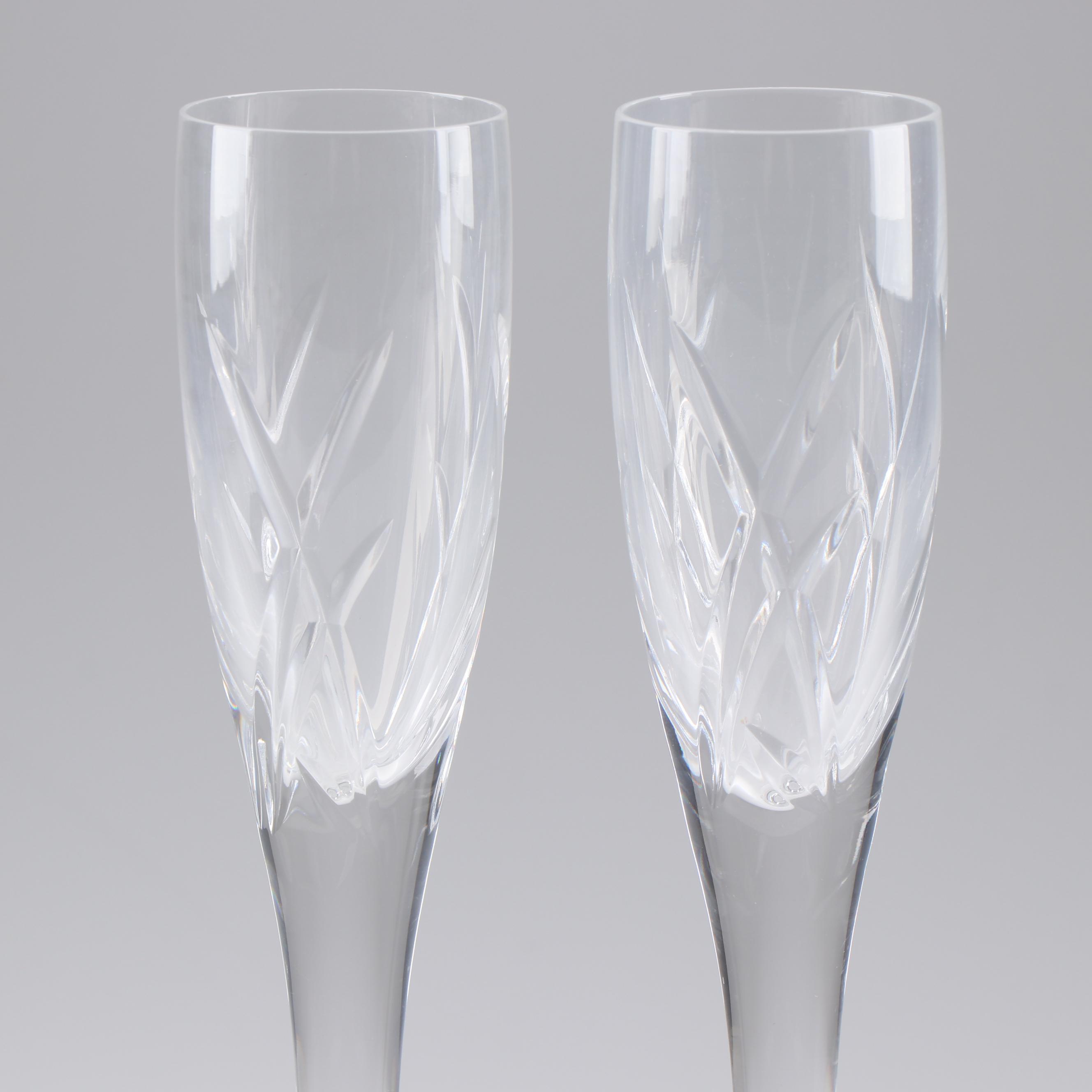 John Rocha for Waterford "Lume" Red Wine Glasses and "Signature" Flutes