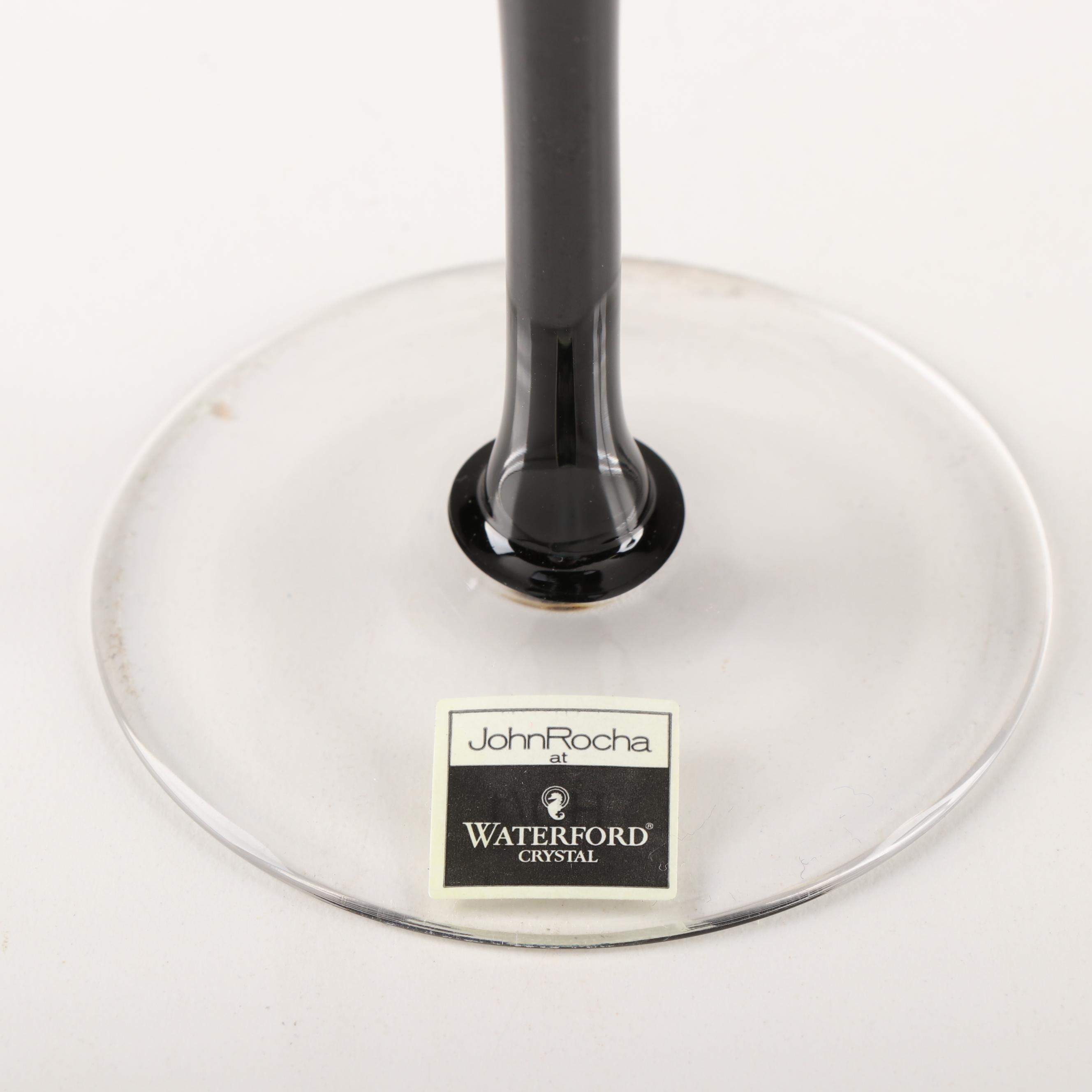John Rocha at Waterford Crystal "Black Cut" Red Wine Glasses EBTH