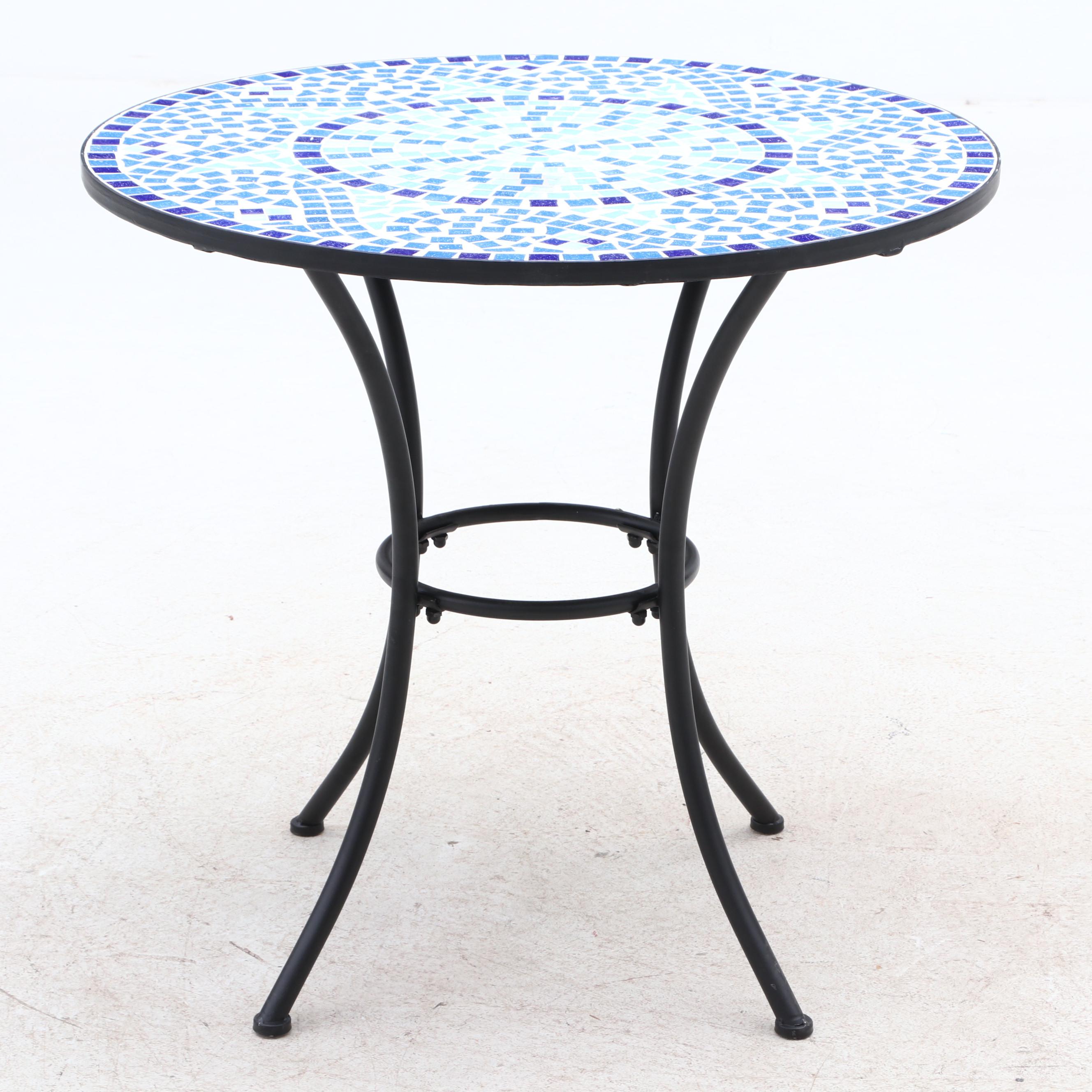 Mosaic Tile Patio Bistro Table EBTH