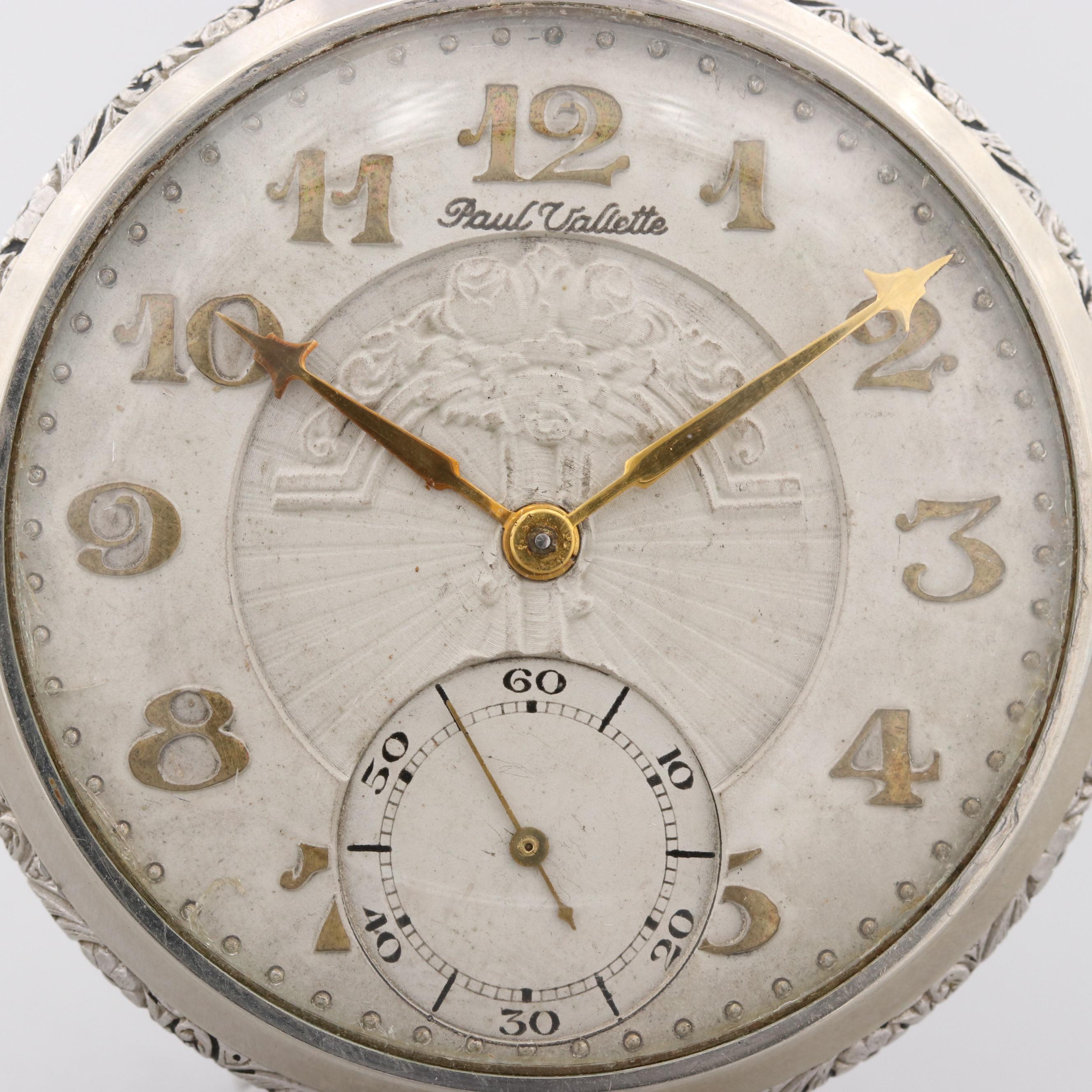 Paul Vallette 14K Gold Filled Pocket Watch EBTH