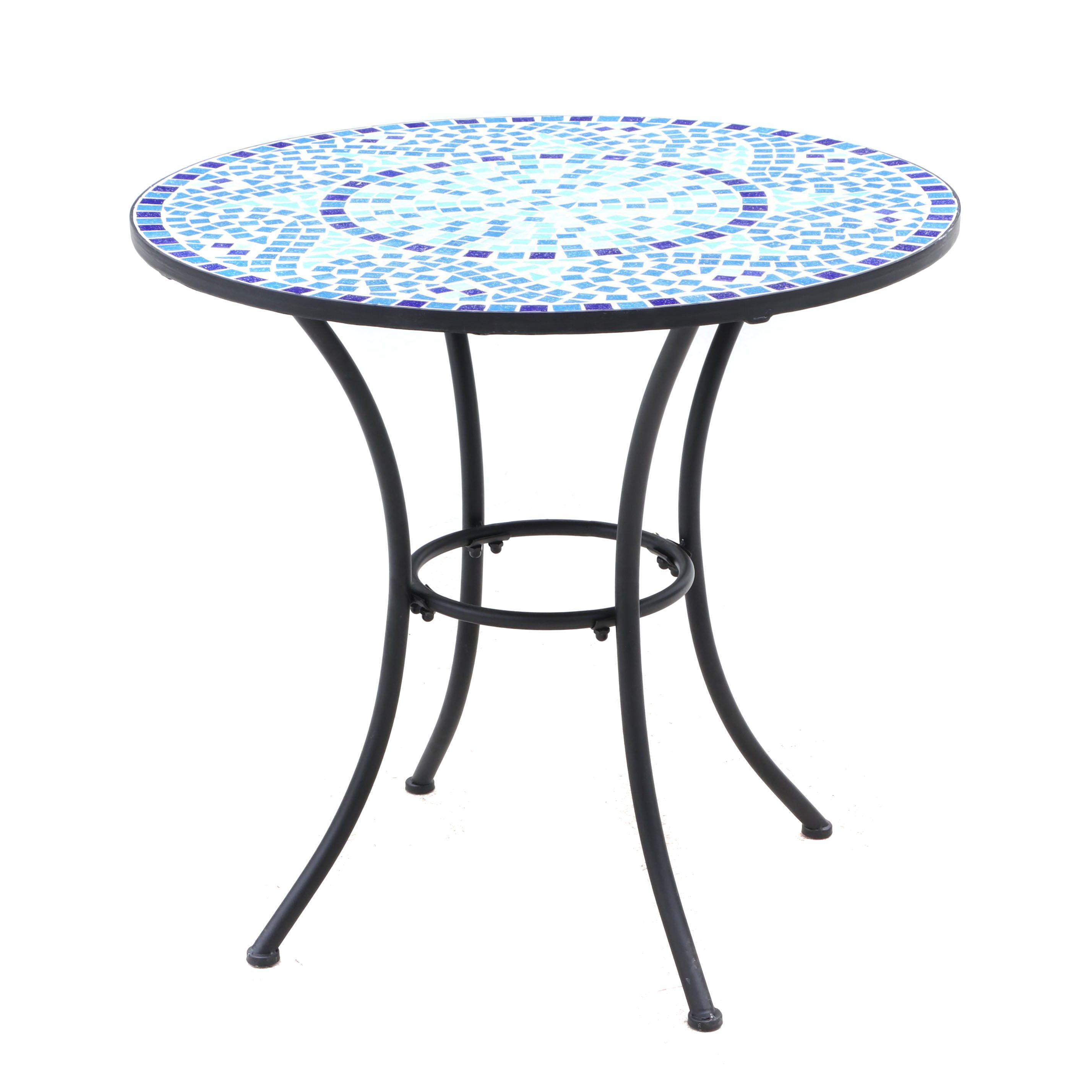 Mosaic Tile Patio Bistro Table EBTH