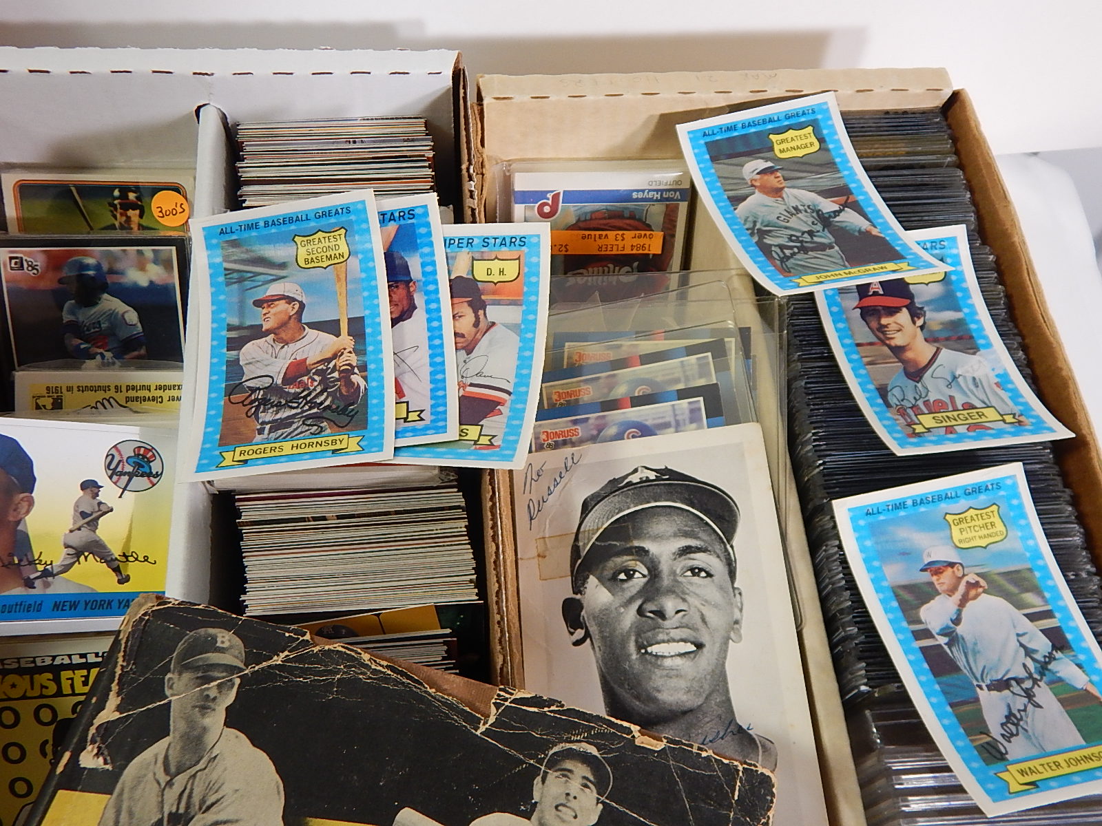 Large Sports Card and Memorabilia Collection with Baseball and Football