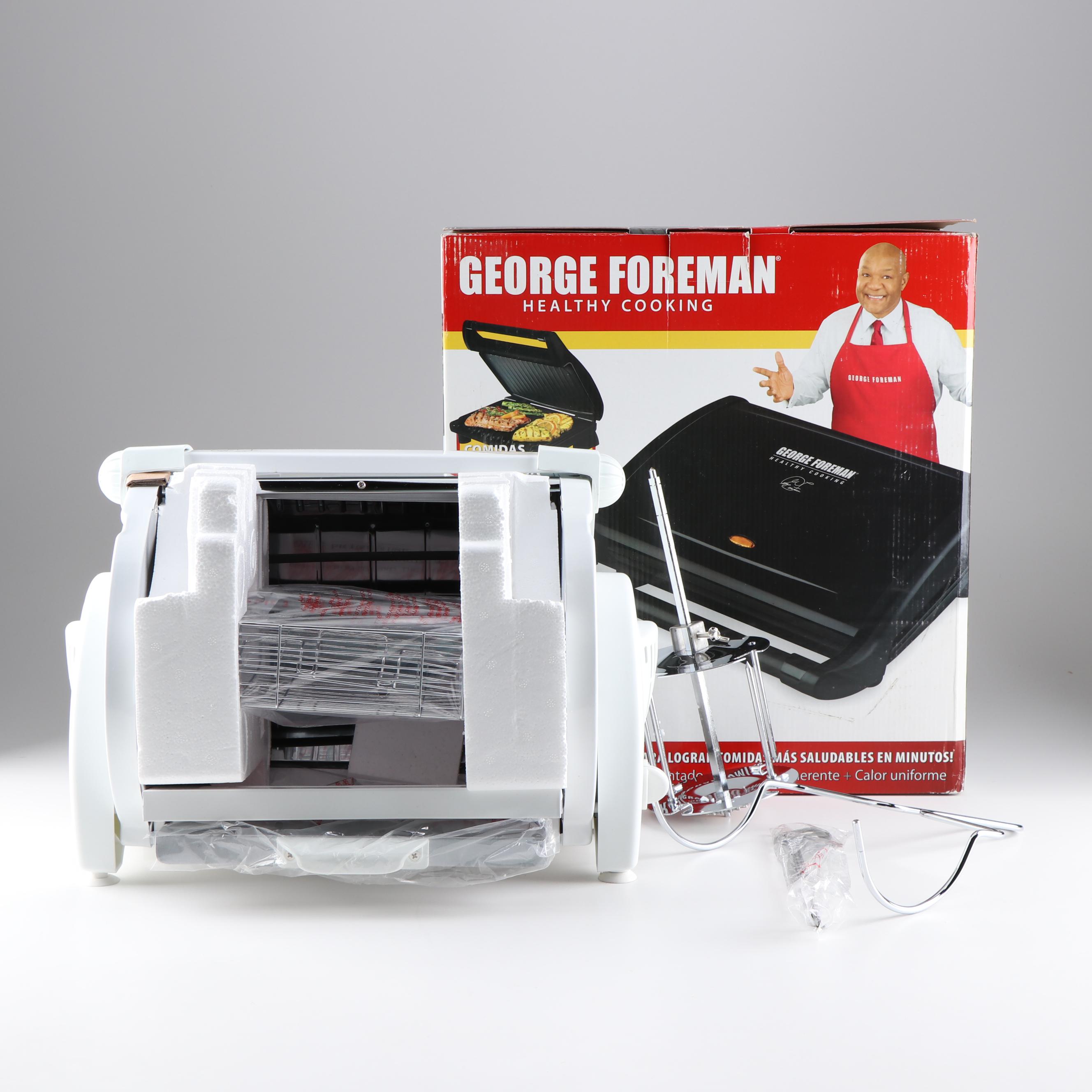 Foreman Indoor Family Grill and Baby Rotisserie EBTH