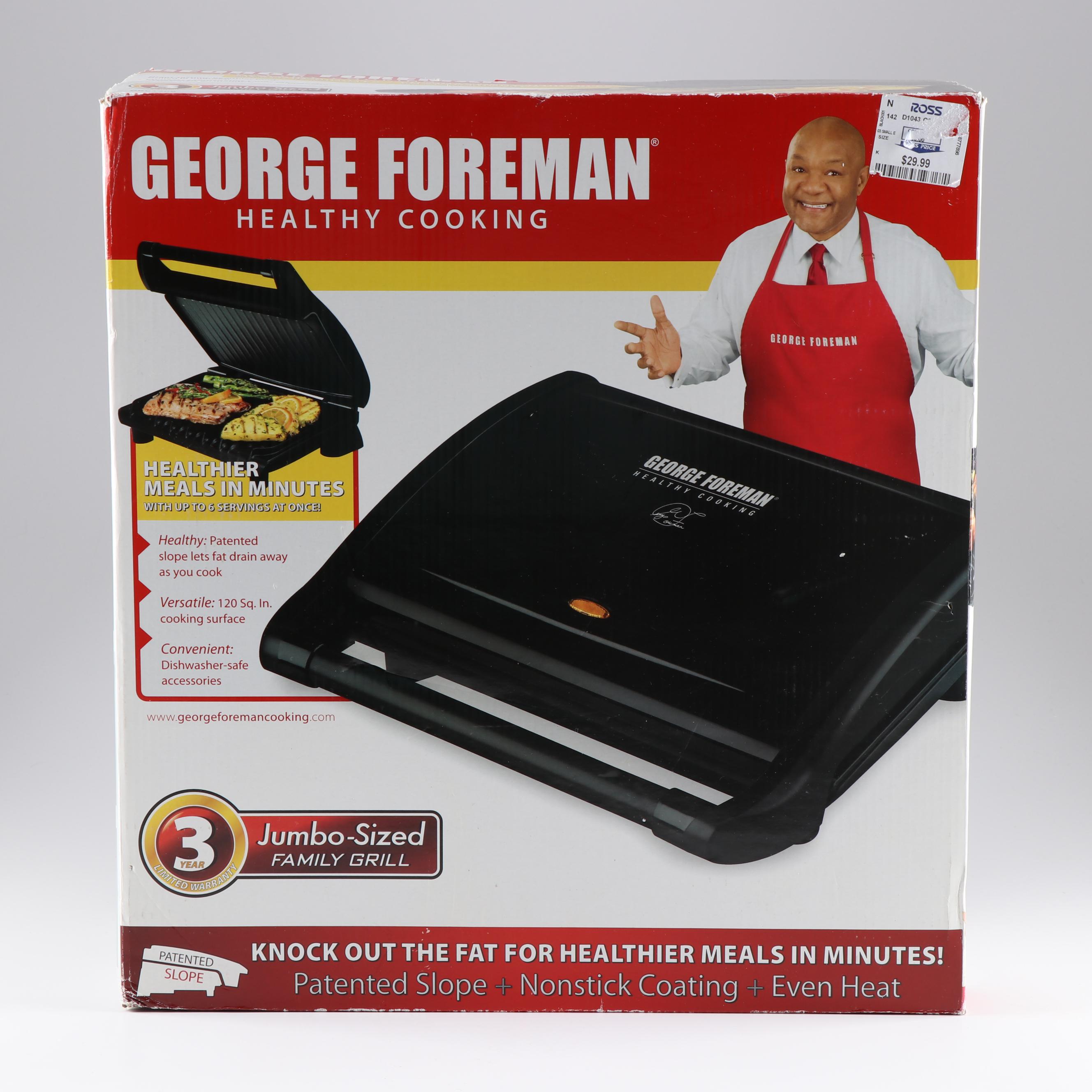 Foreman Indoor Family Grill and Baby Rotisserie EBTH