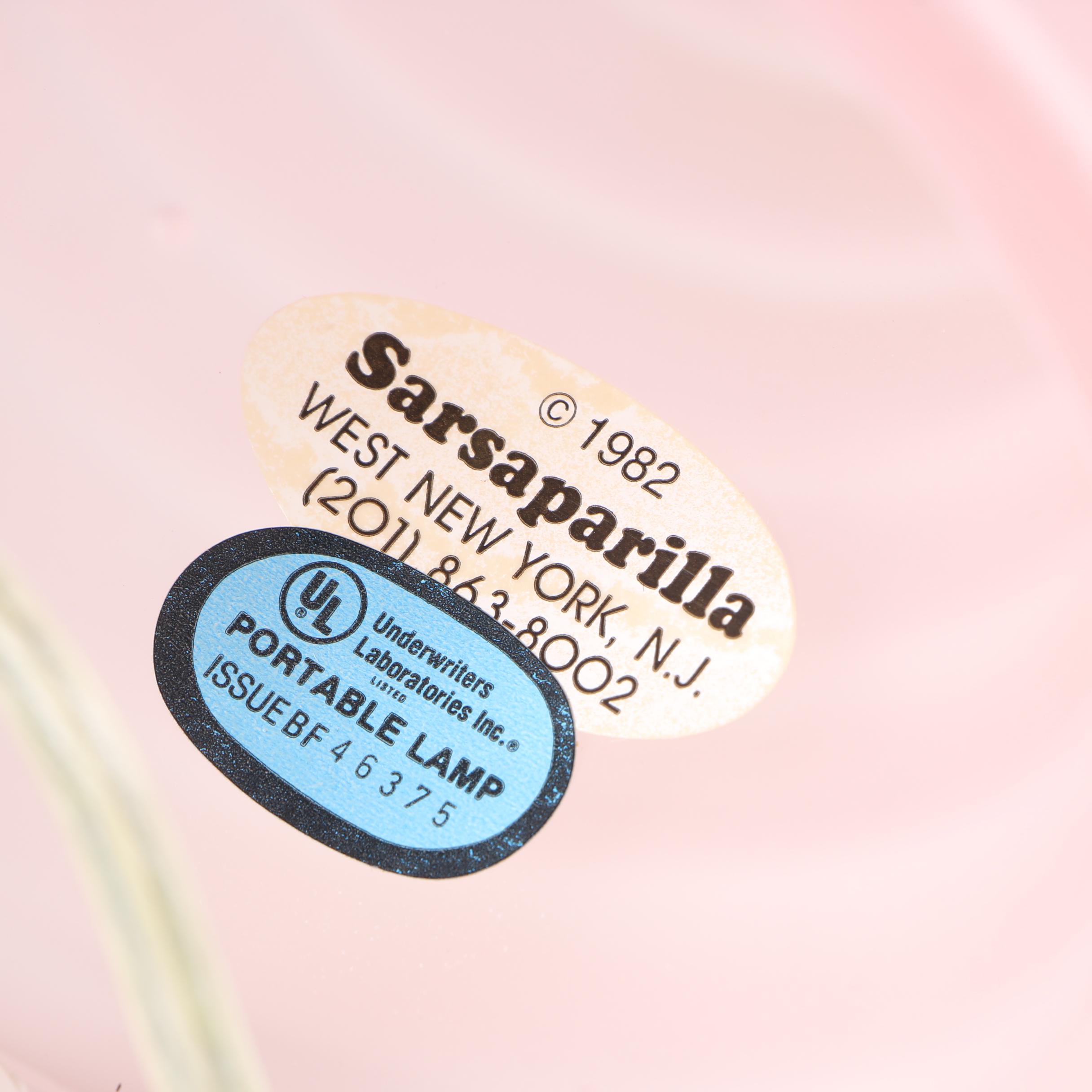 Sarsaparilla Globe Glass Lamp, 1982 EBTH