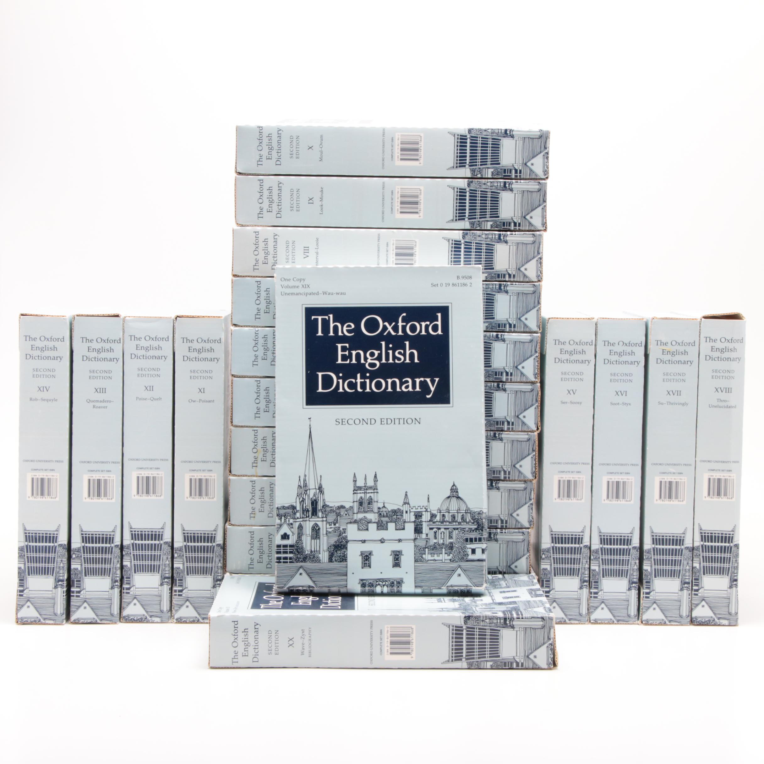 "The Oxford English Dictionary" 20 Volume Set EBTH