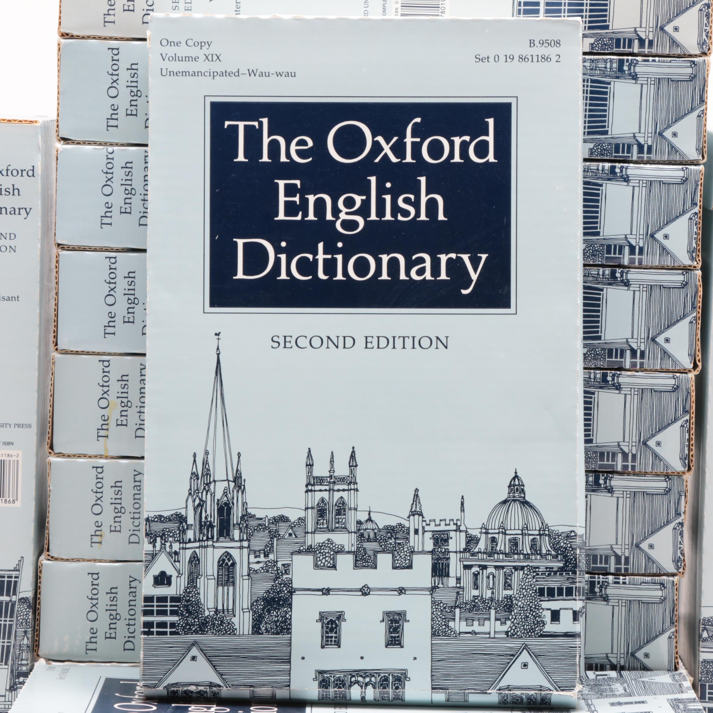 "The Oxford English Dictionary" 20 Volume Set EBTH