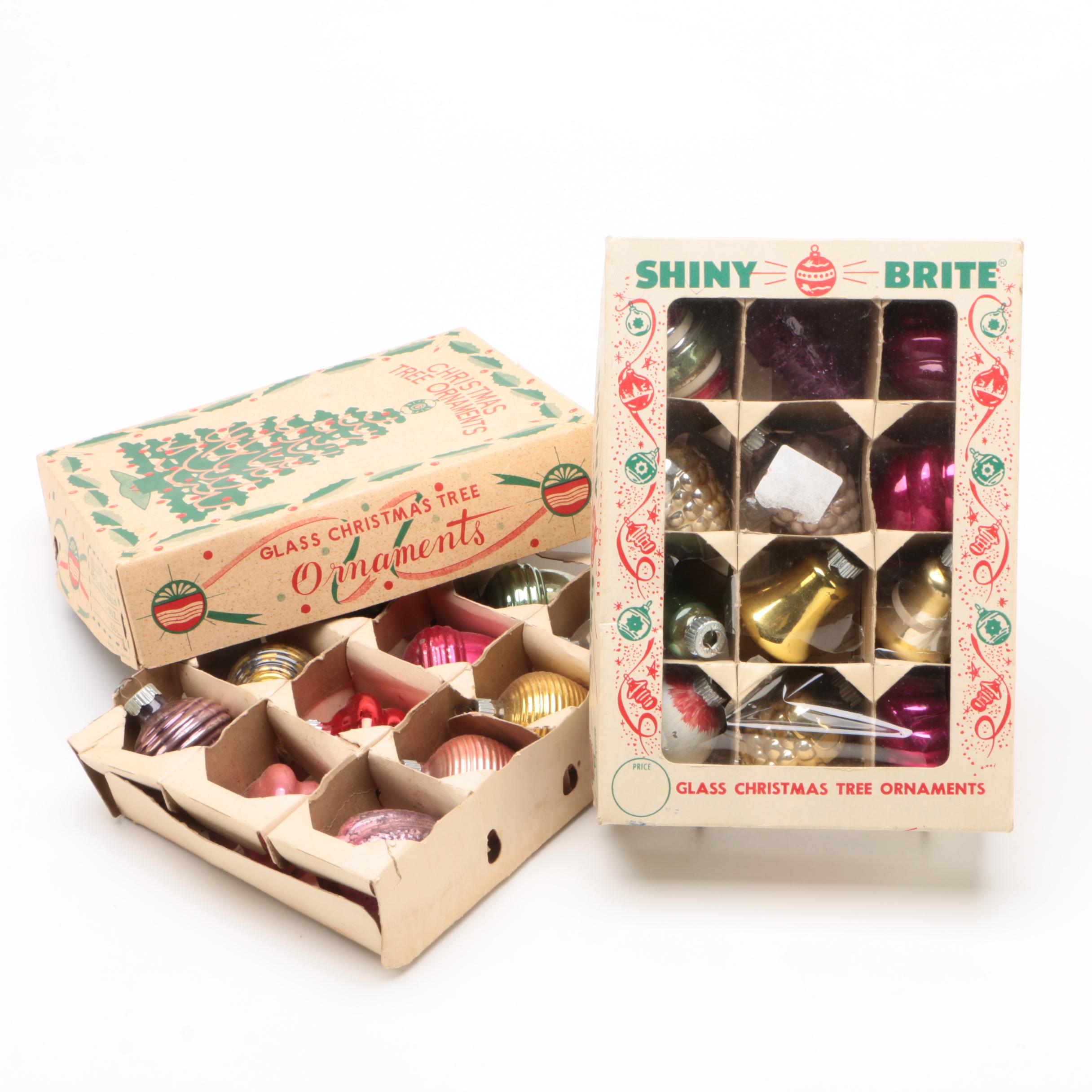 "Shiny Brite" And Other Glass Christmas Tree Ornaments | EBTH