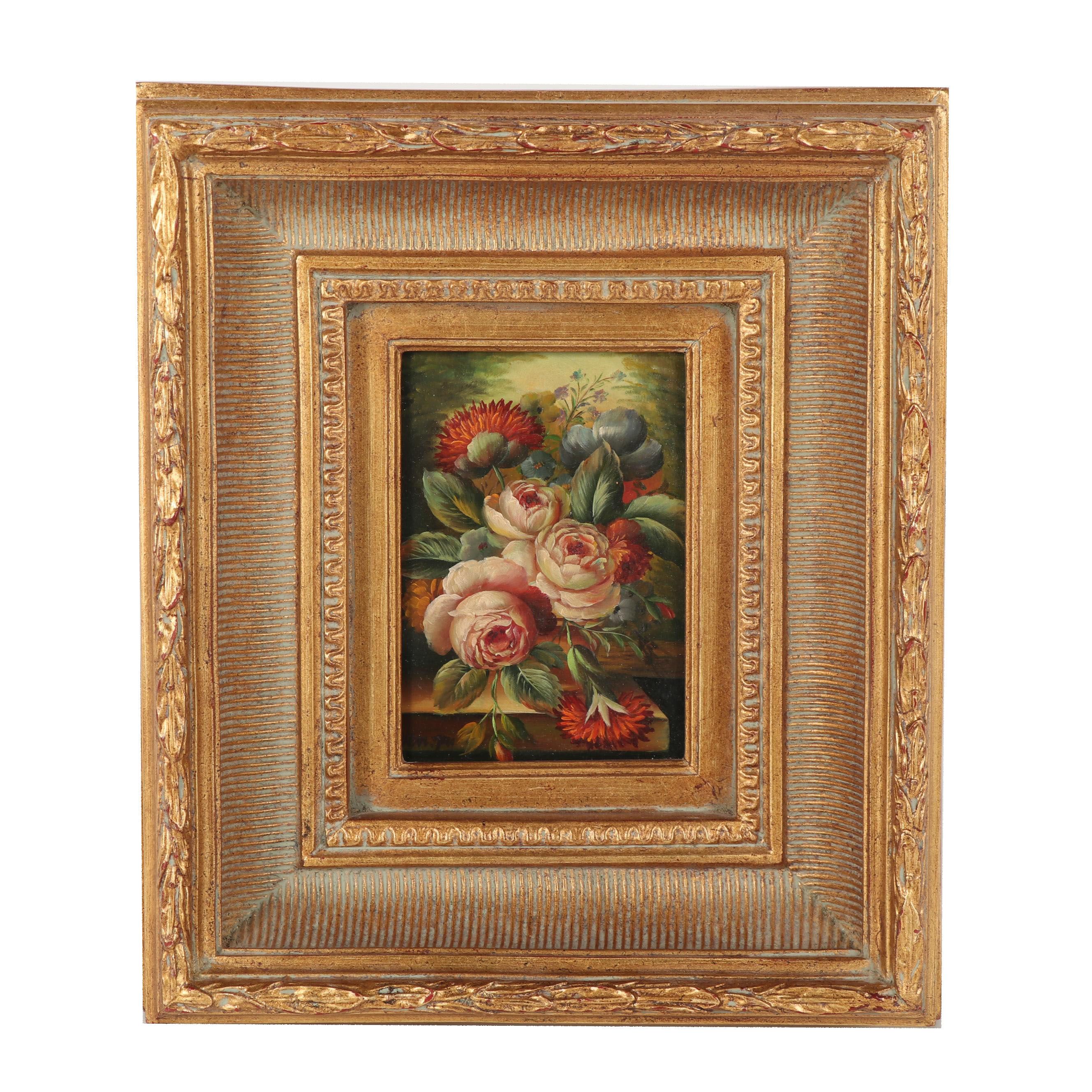 Robert Grace Floral Still Life Oil Painting EBTH