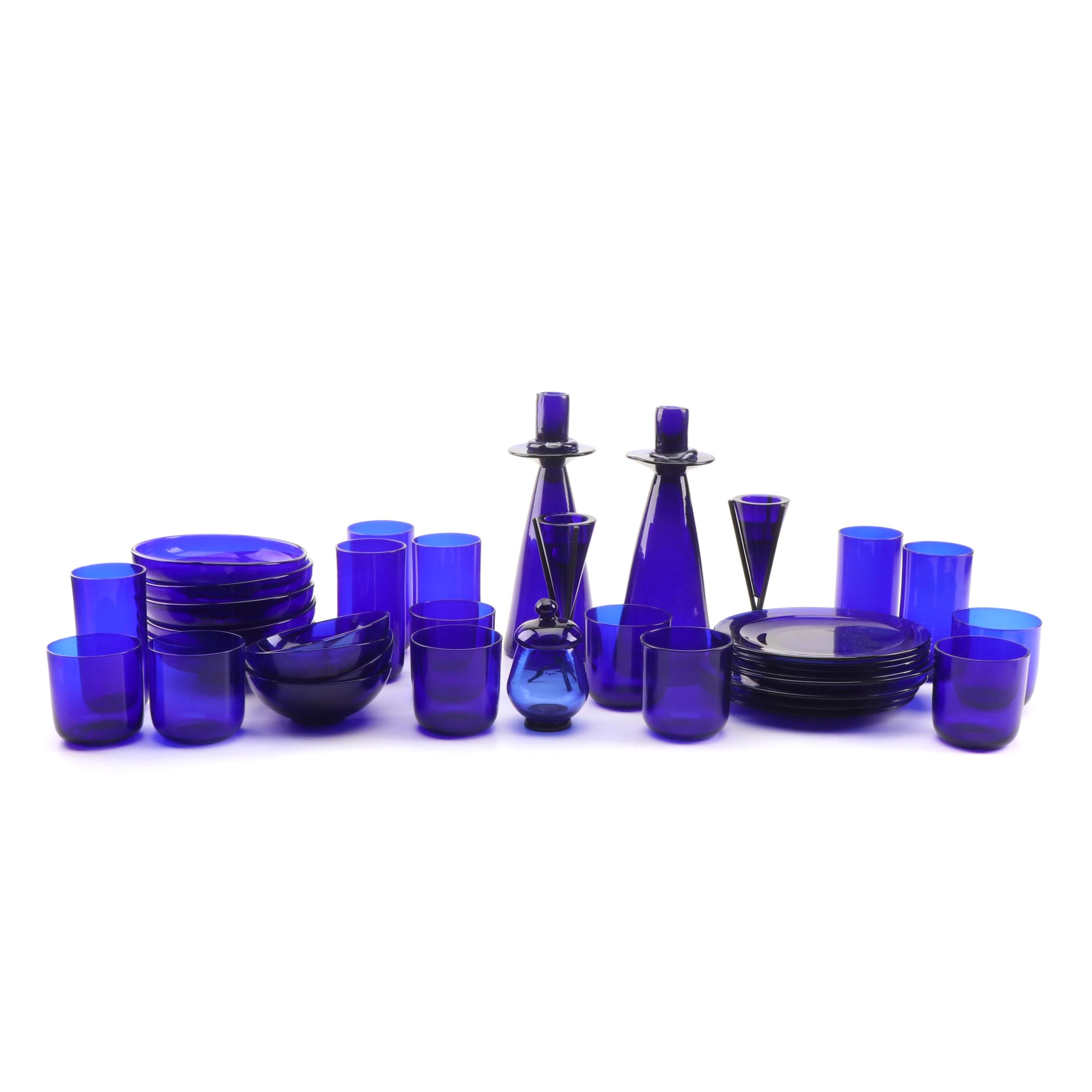 Cobalt Blue Glass Dinnerware EBTH