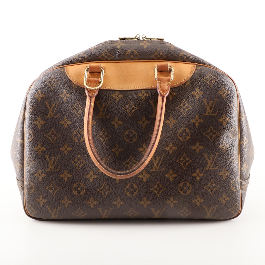 Lot - Louis Vuitton Rivoli monogram business handbag purse: coated