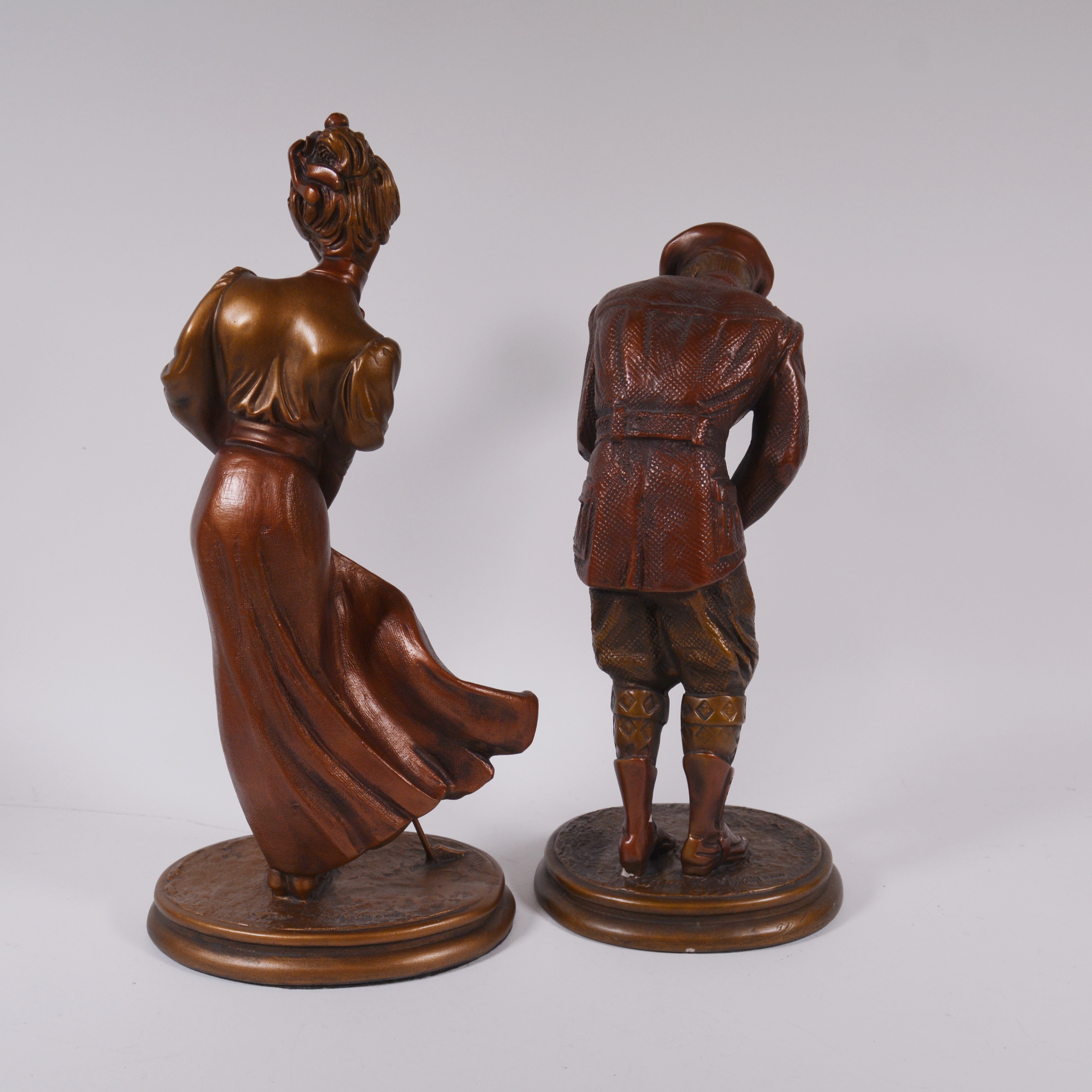 Austin Bronze Finish Golfer Sculptures "St. Andrews Breeze" and