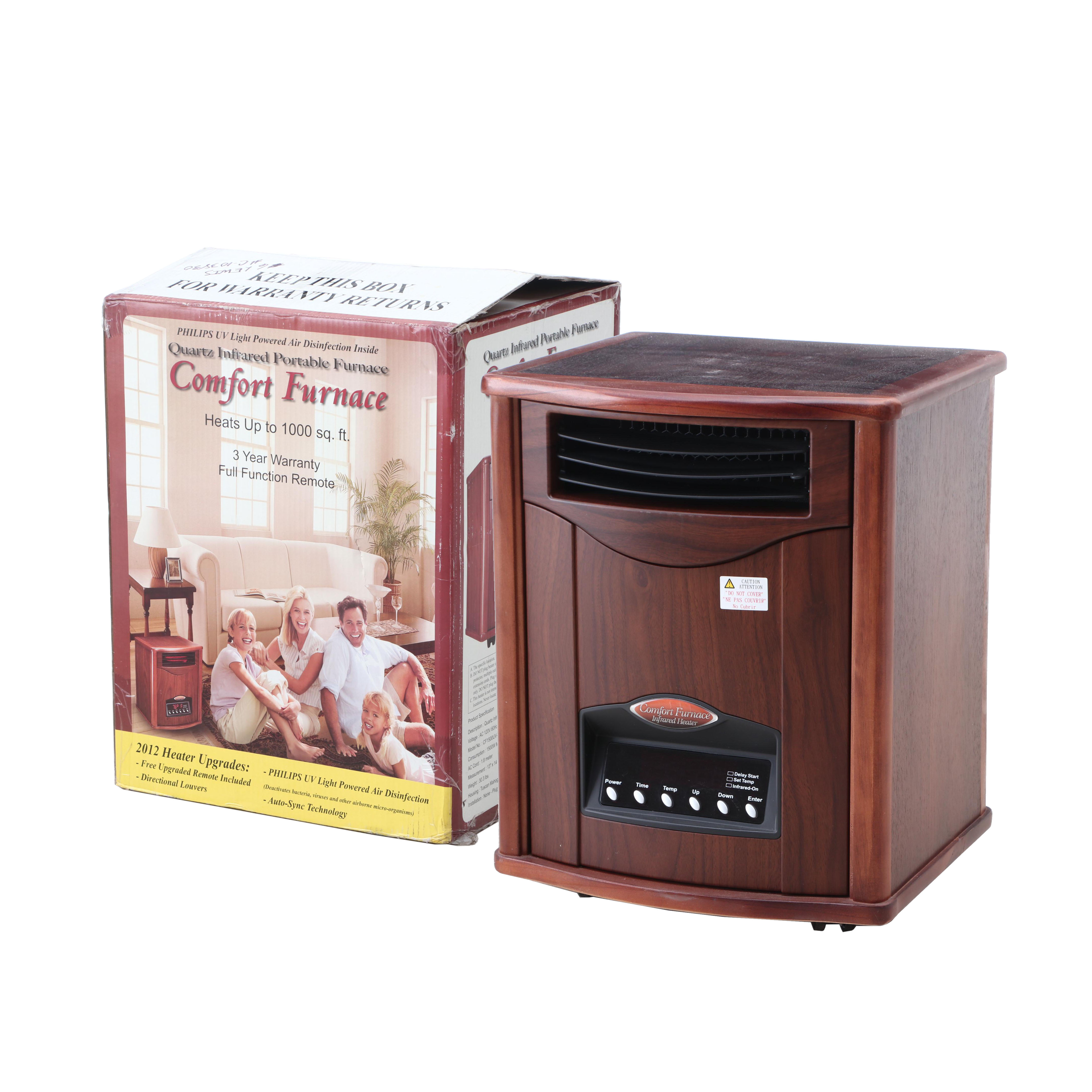 Living Well Quartz Infrared Comfort Furnace Space Heater with Remote |  EBTH