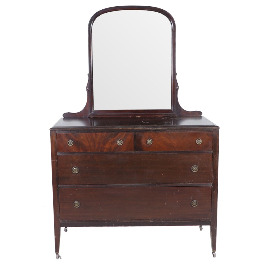 Paine Furniture Company Mahogany Finish Dresser With Mirror Early