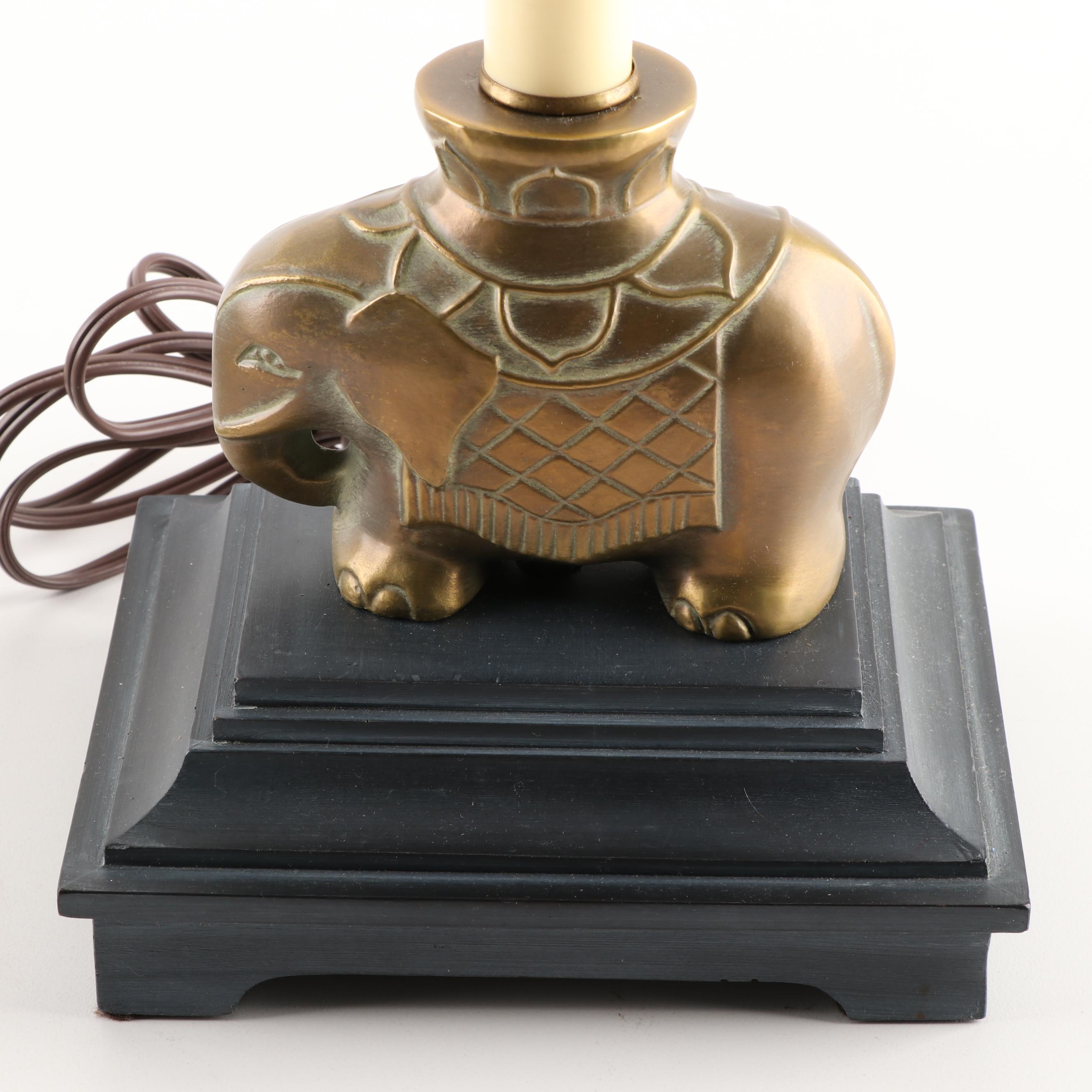 Brass Elephant Table Lamps EBTH