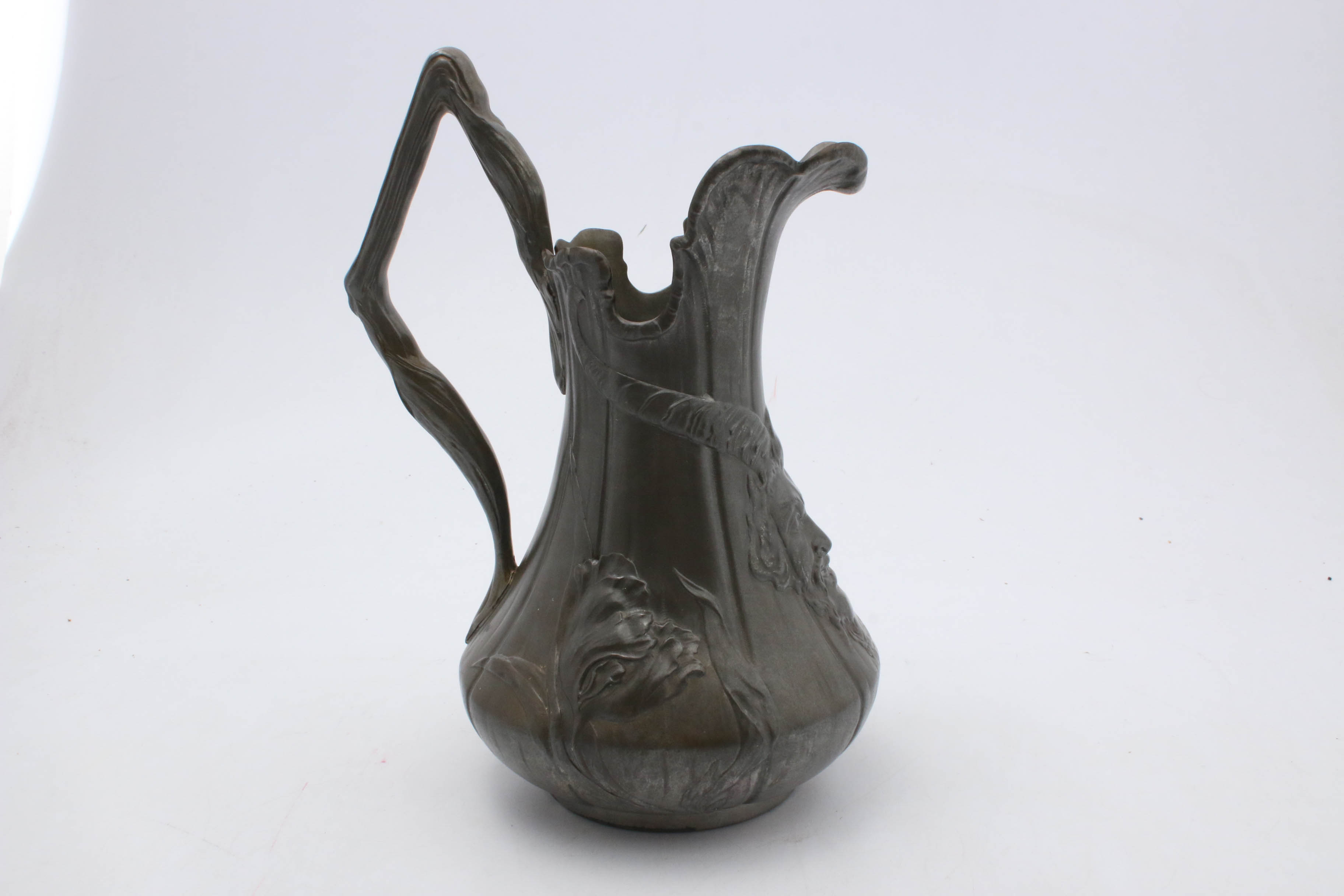 Antique Kayserzinn Art Nouveau Pewter Pitcher EBTH