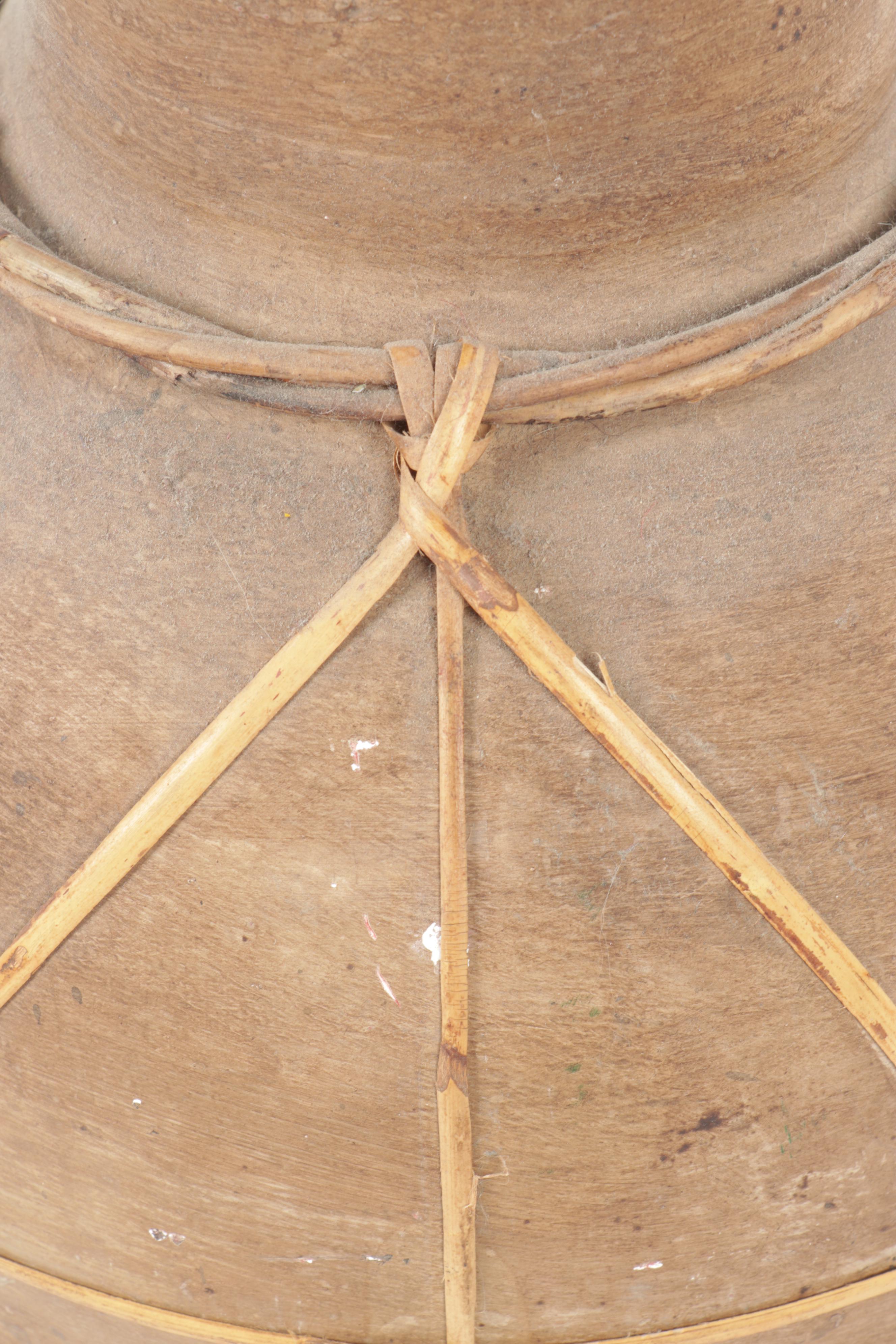 Wooden and Cowhide Flute and Rainstick with Ceramic Water Jug EBTH