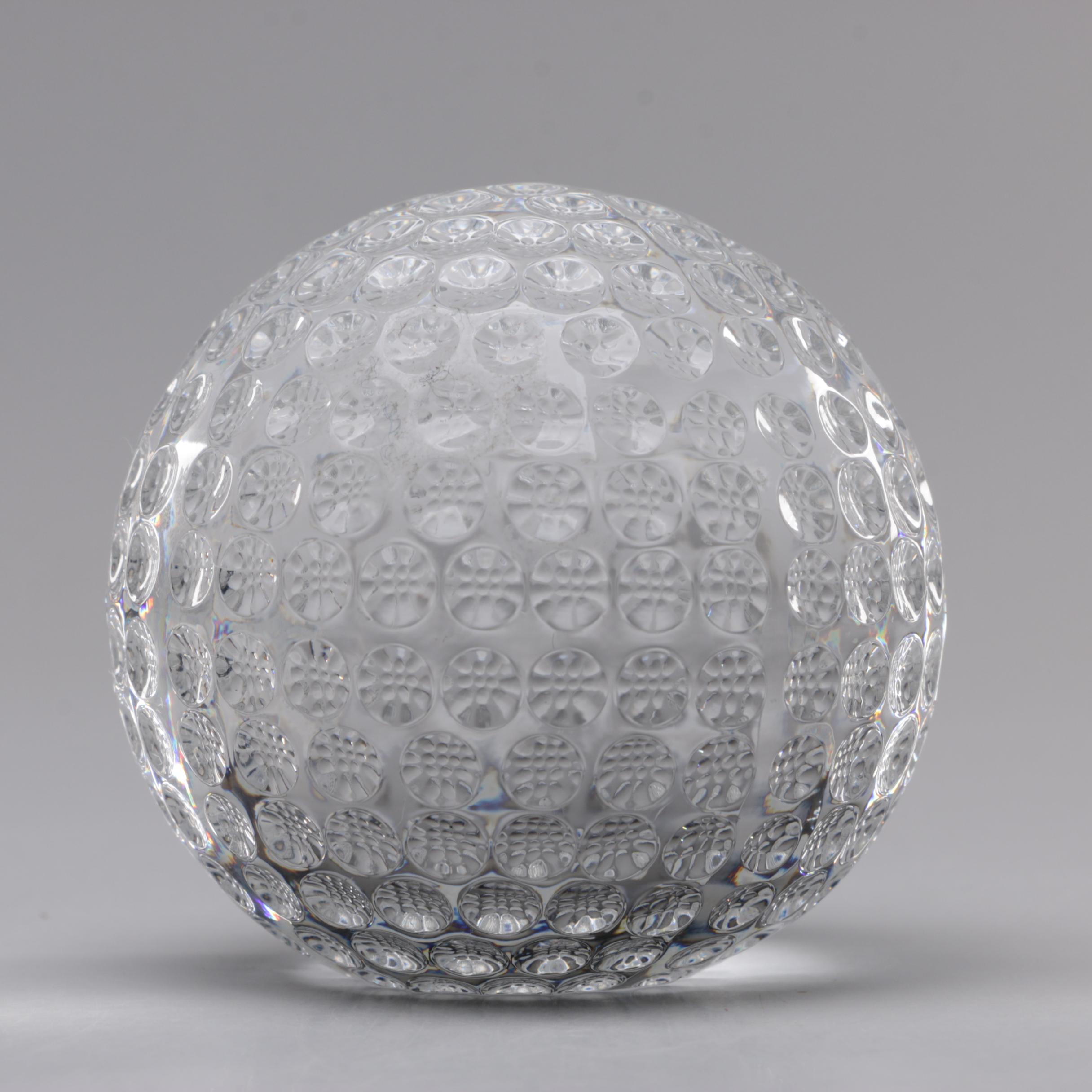 Waterford Crystal Golf Ball Paperweight EBTH