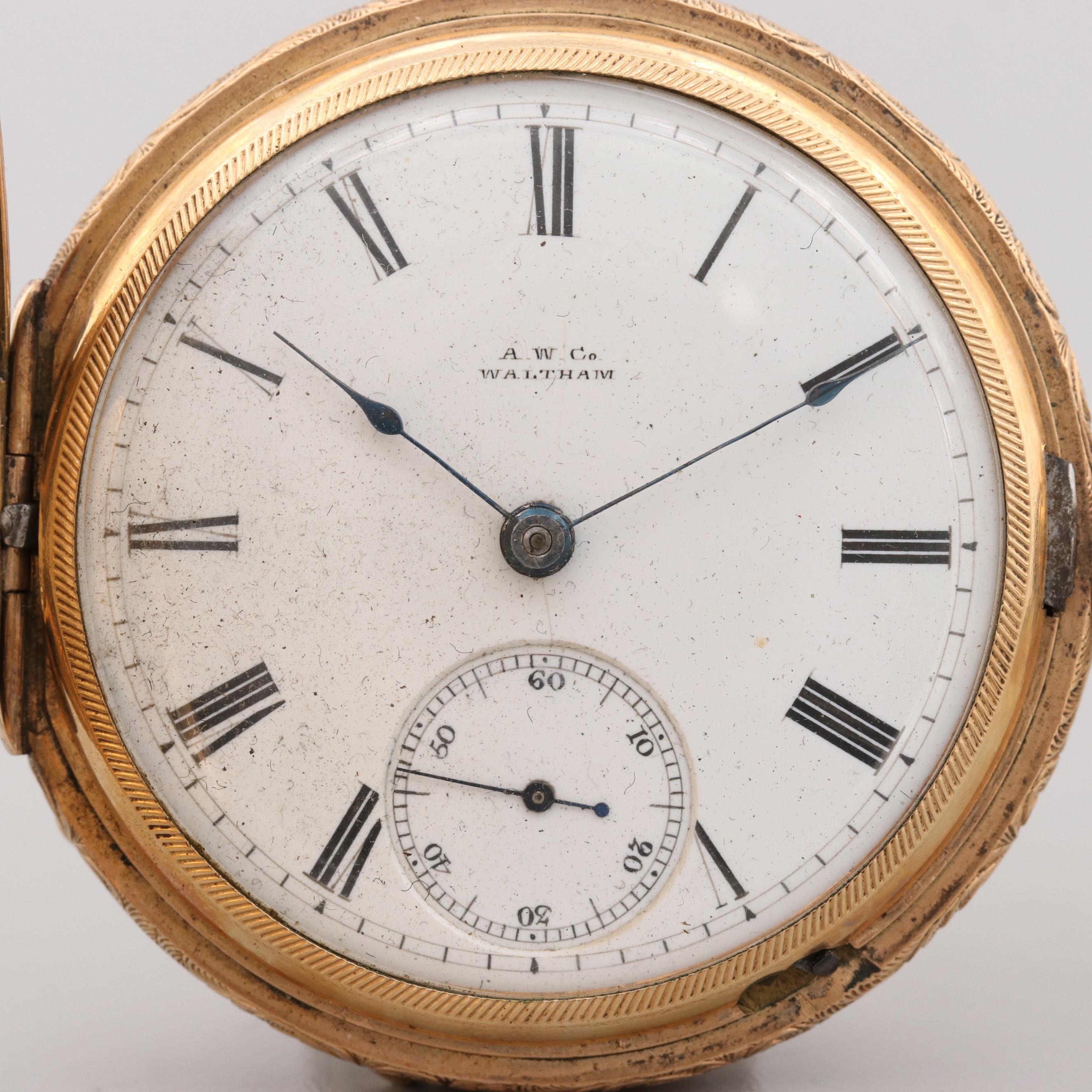A.W.Co. Waltham Gold Filled Pocket Watch, 1881 EBTH