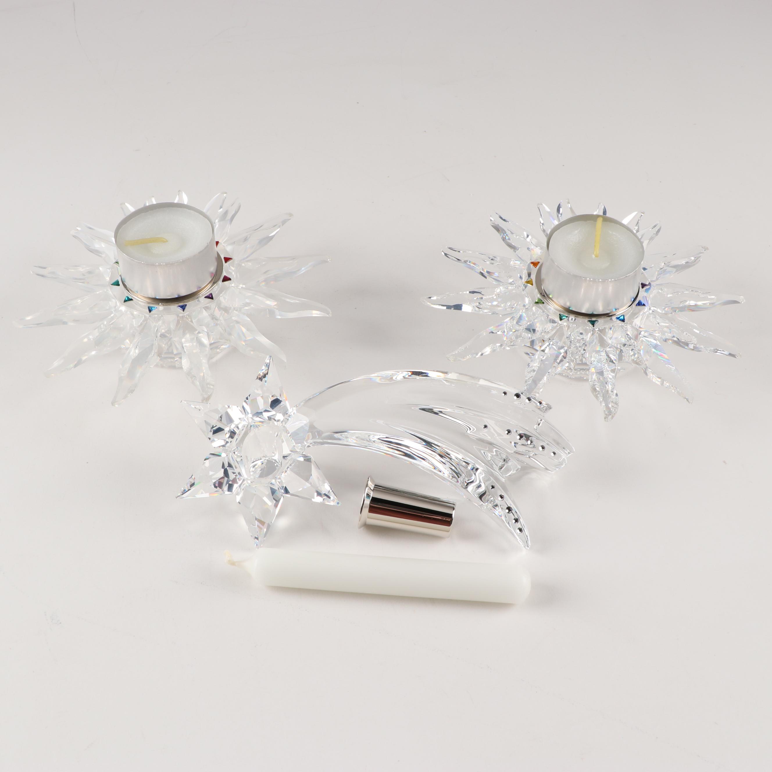 Swarovski Crystal Candle Holders EBTH