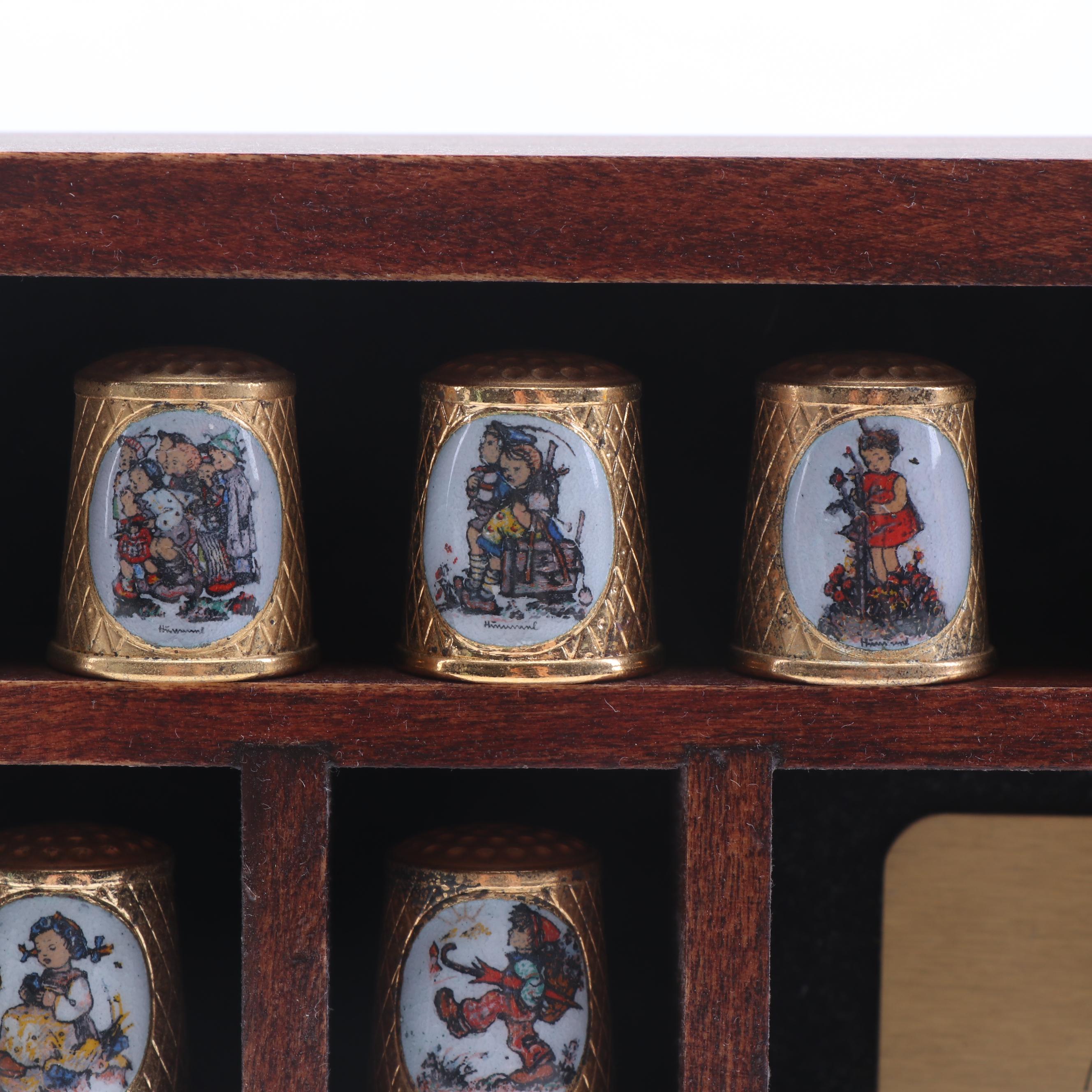 Hummel "School Children" Thimbles EBTH
