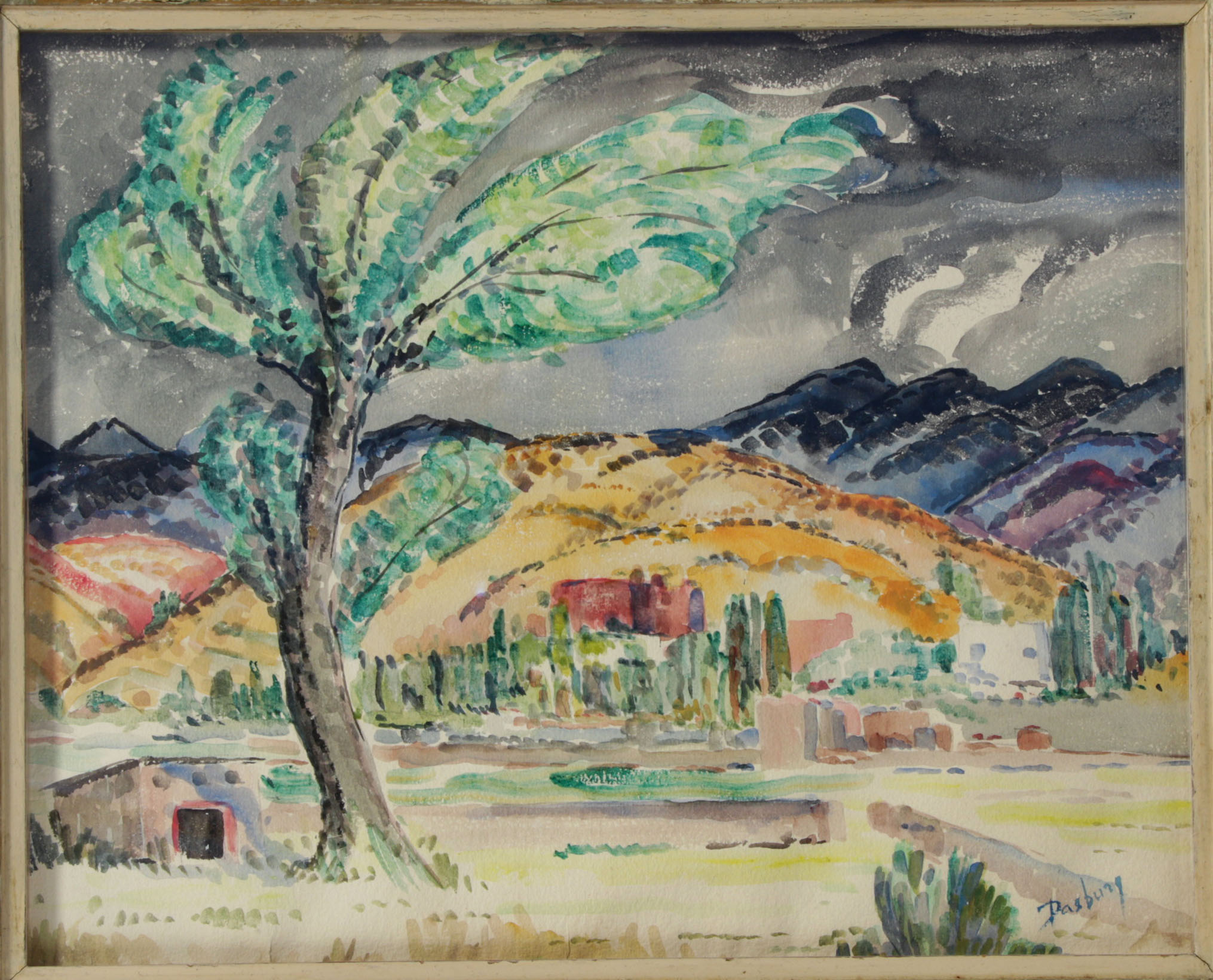 Andrew Dasburg Watercolor Painting of Santa Fe, New Mexico EBTH