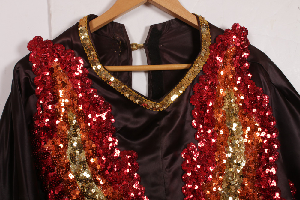 Corbett Reynolds Red Party Logo Sequined Satin Cape, Late 20th Century ...