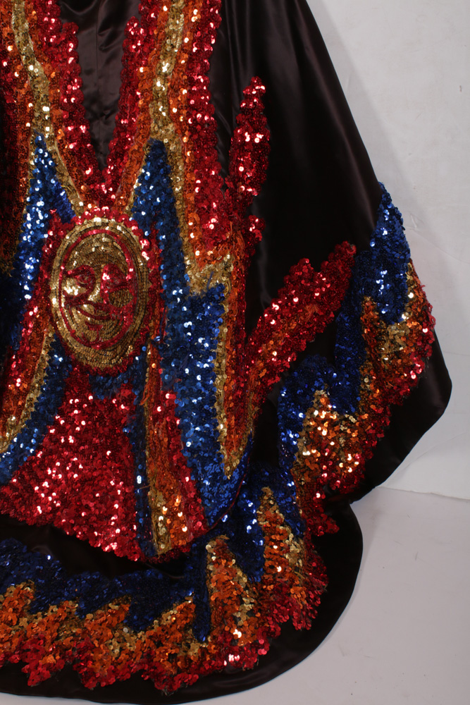 Corbett Reynolds Red Party Logo Sequined Satin Cape, Late 20th Century ...