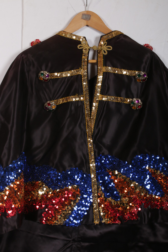 Corbett Reynolds Red Party Logo Sequined Satin Cape, Late 20th Century ...