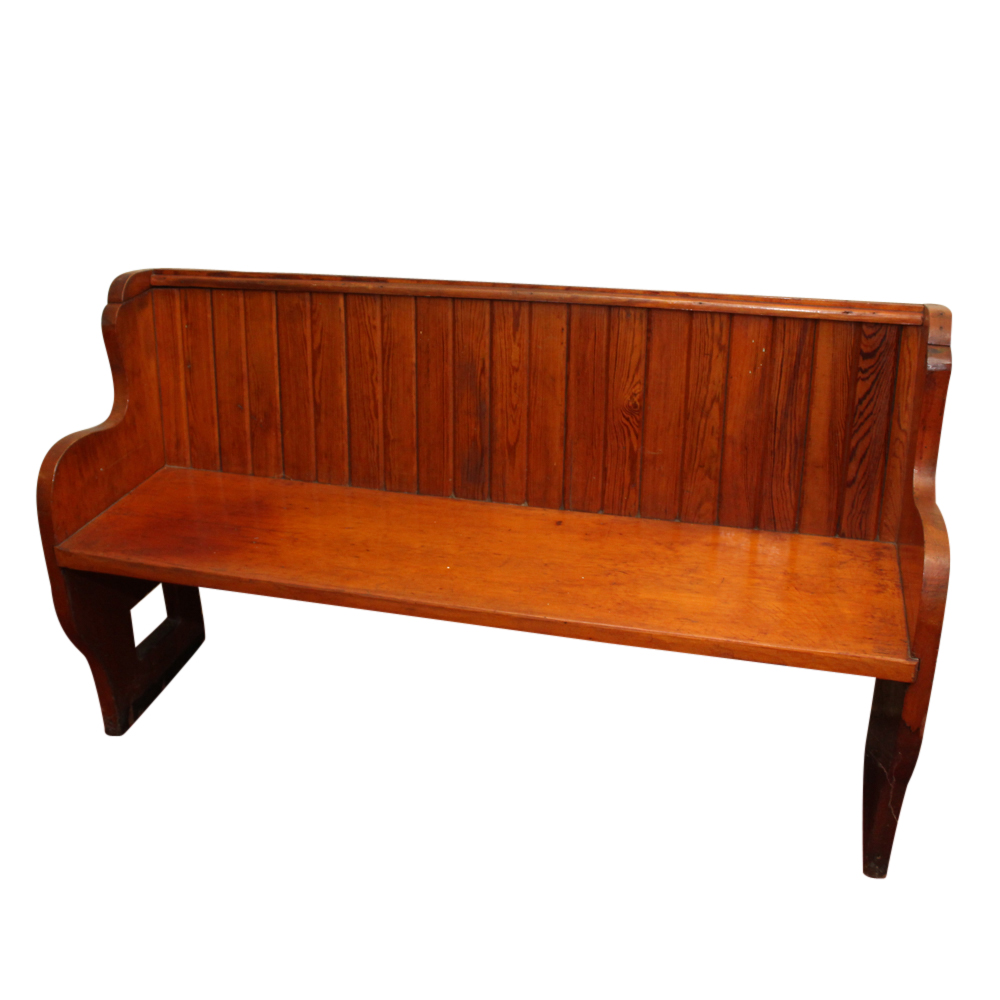 Wooden Pew Bench EBTH