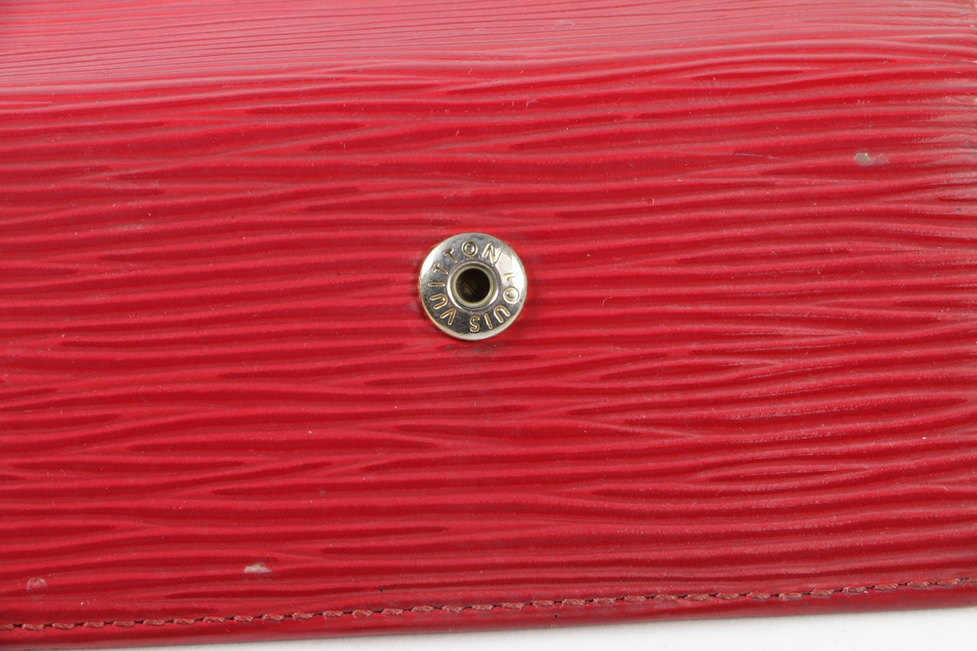 Louis Vuitton Paris Castilian Red Epi Leather Four Key Holder, Made in Spain | EBTH