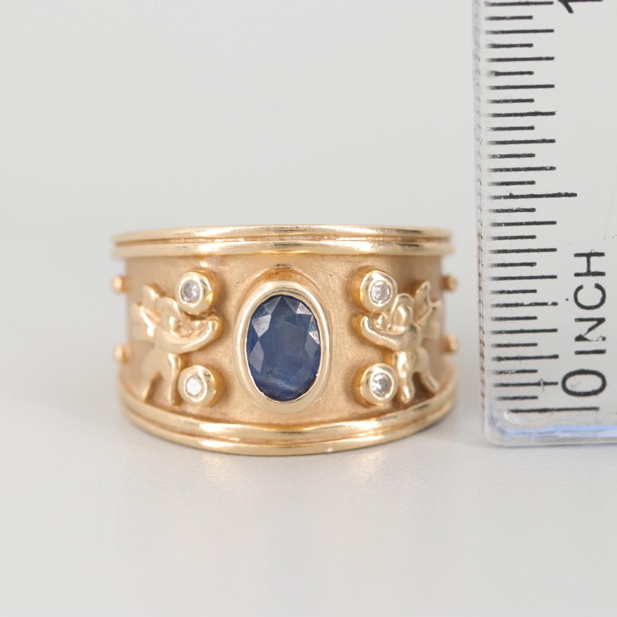 14K Yellow Gold Sapphire Ring | EBTH