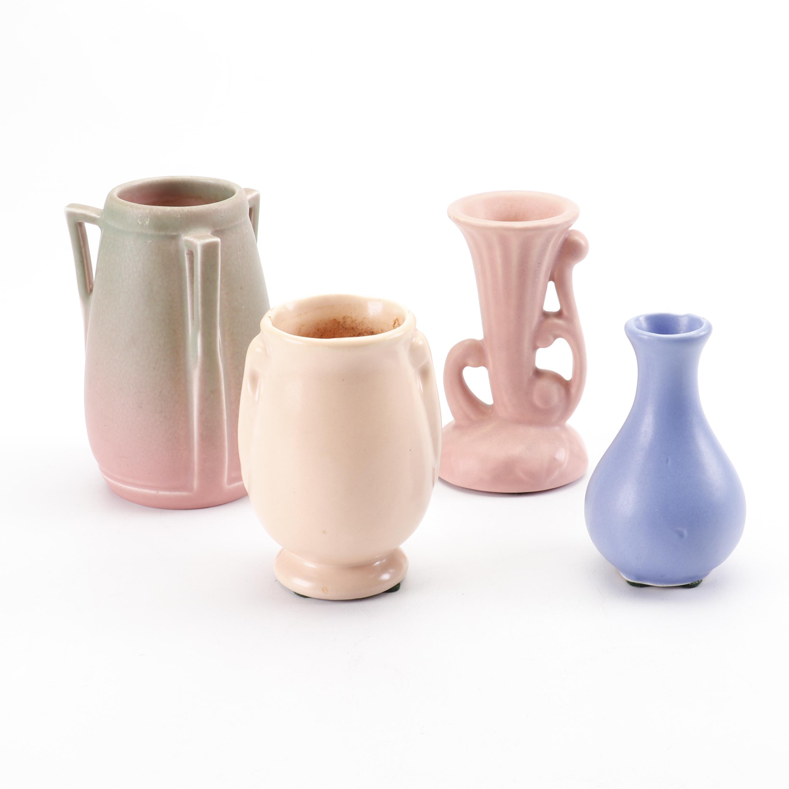 Rookwood Pottery 1927 Art Deco Handled Vase With Mid Century