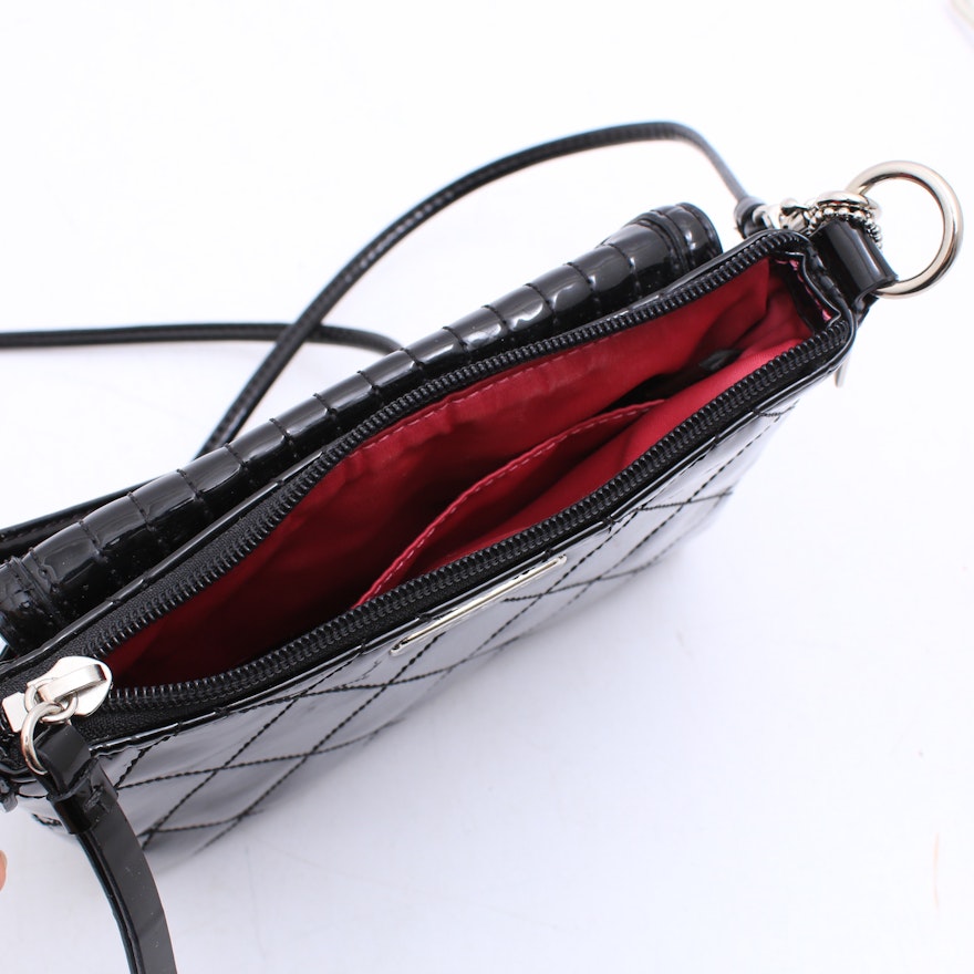 Coach Poppy Liquid Gloss Black Patent Leather Crossbody Bag | EBTH