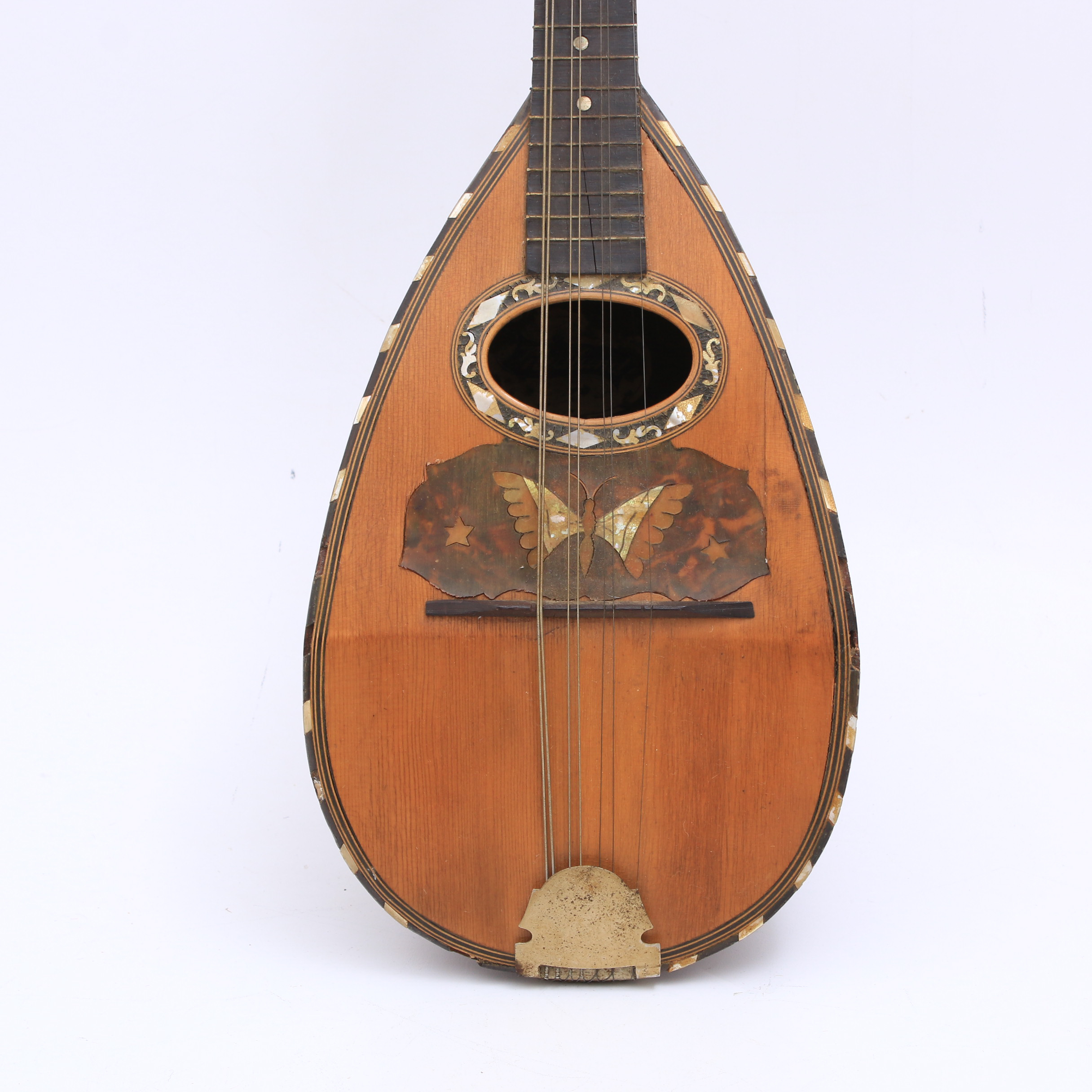 Vintage Midland Bowl Back Mandolin with Mother of Pearl Inlay EBTH