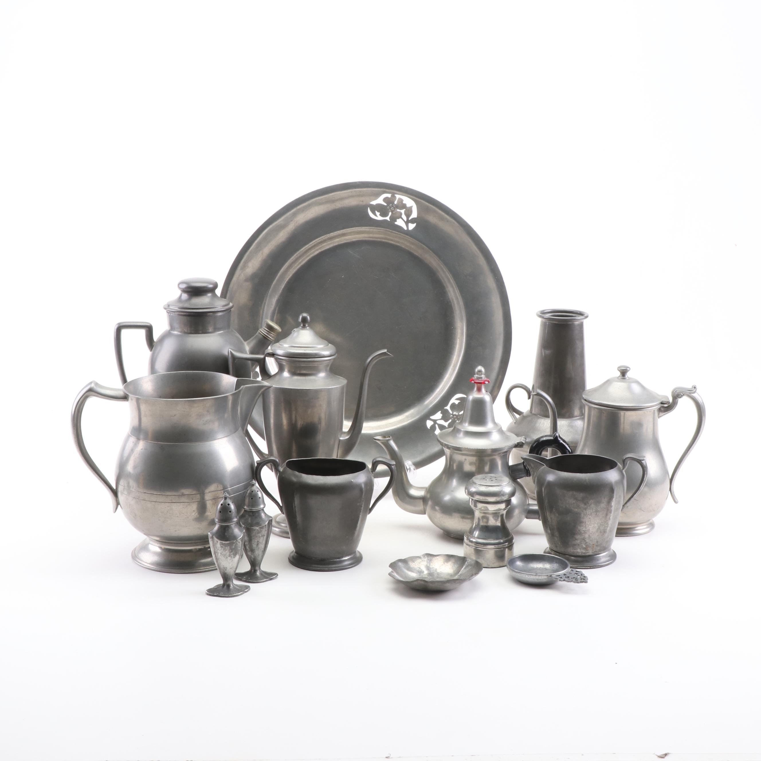 Pewter Serveware Collection including Concord, Old Colonial and More EBTH